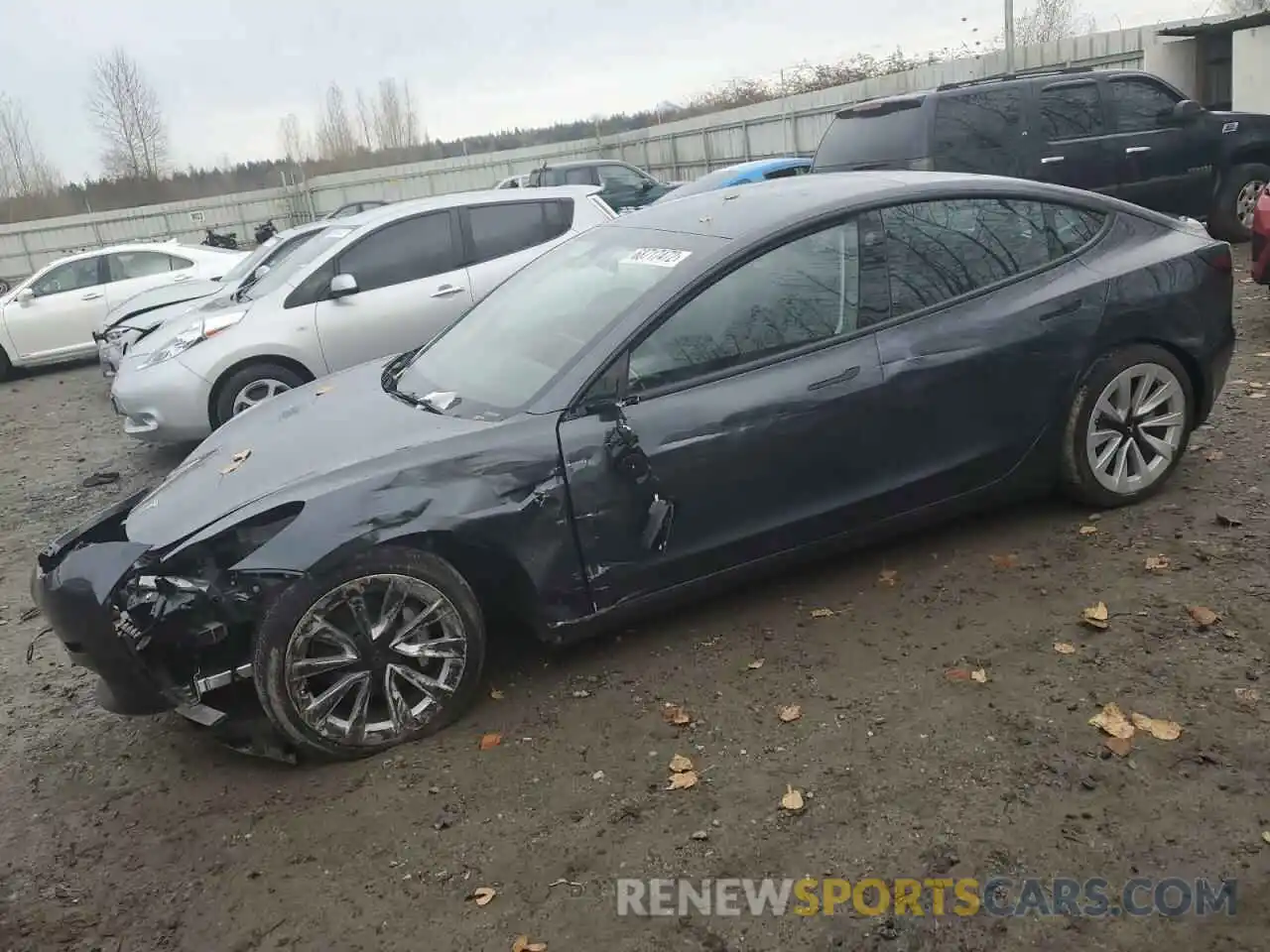 1 Photograph of a damaged car 5YJ3E1EB5NF209175 TESLA MODEL 3 2022