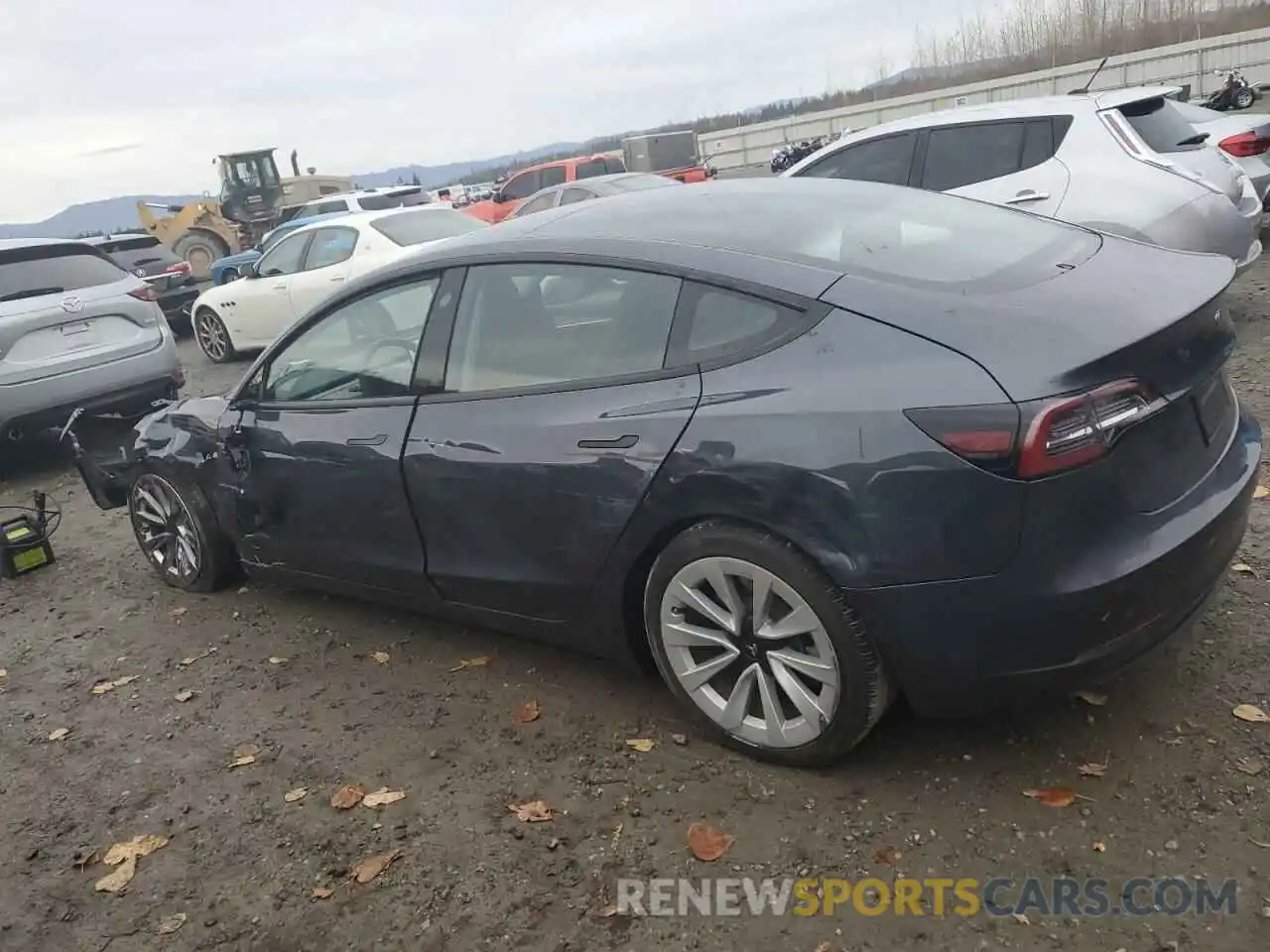 2 Photograph of a damaged car 5YJ3E1EB5NF209175 TESLA MODEL 3 2022