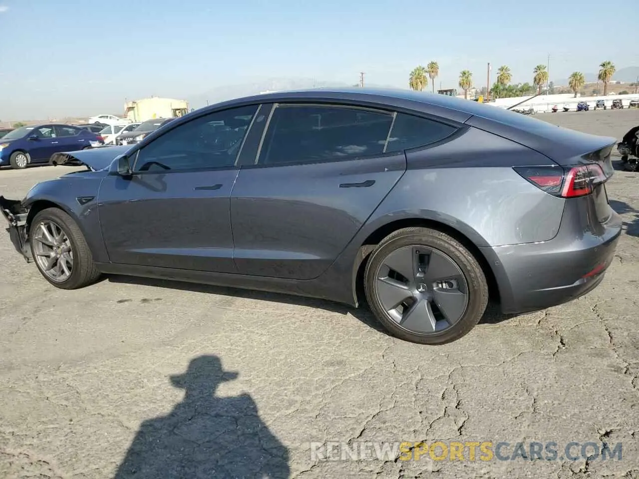 2 Photograph of a damaged car 5YJ3E1EB5NF221746 TESLA MODEL 3 2022