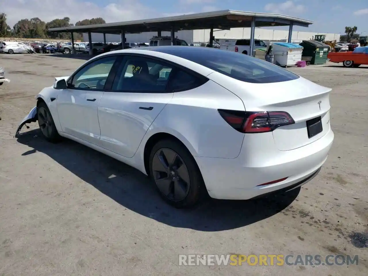 3 Photograph of a damaged car 5YJ3E1EB5NF257582 TESLA MODEL 3 2022