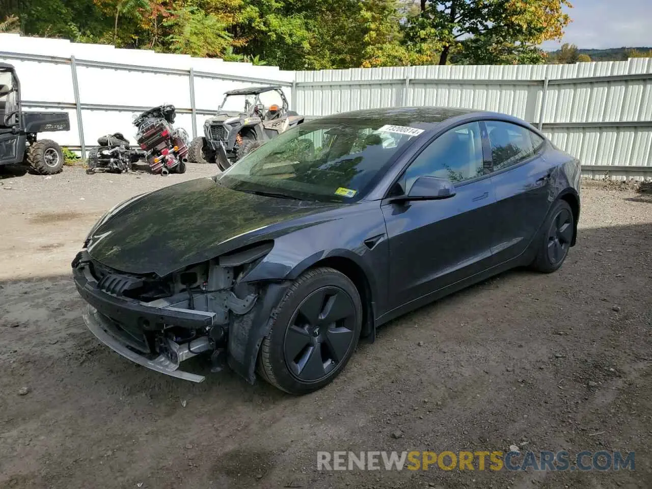 1 Photograph of a damaged car 5YJ3E1EB5NF266606 TESLA MODEL 3 2022