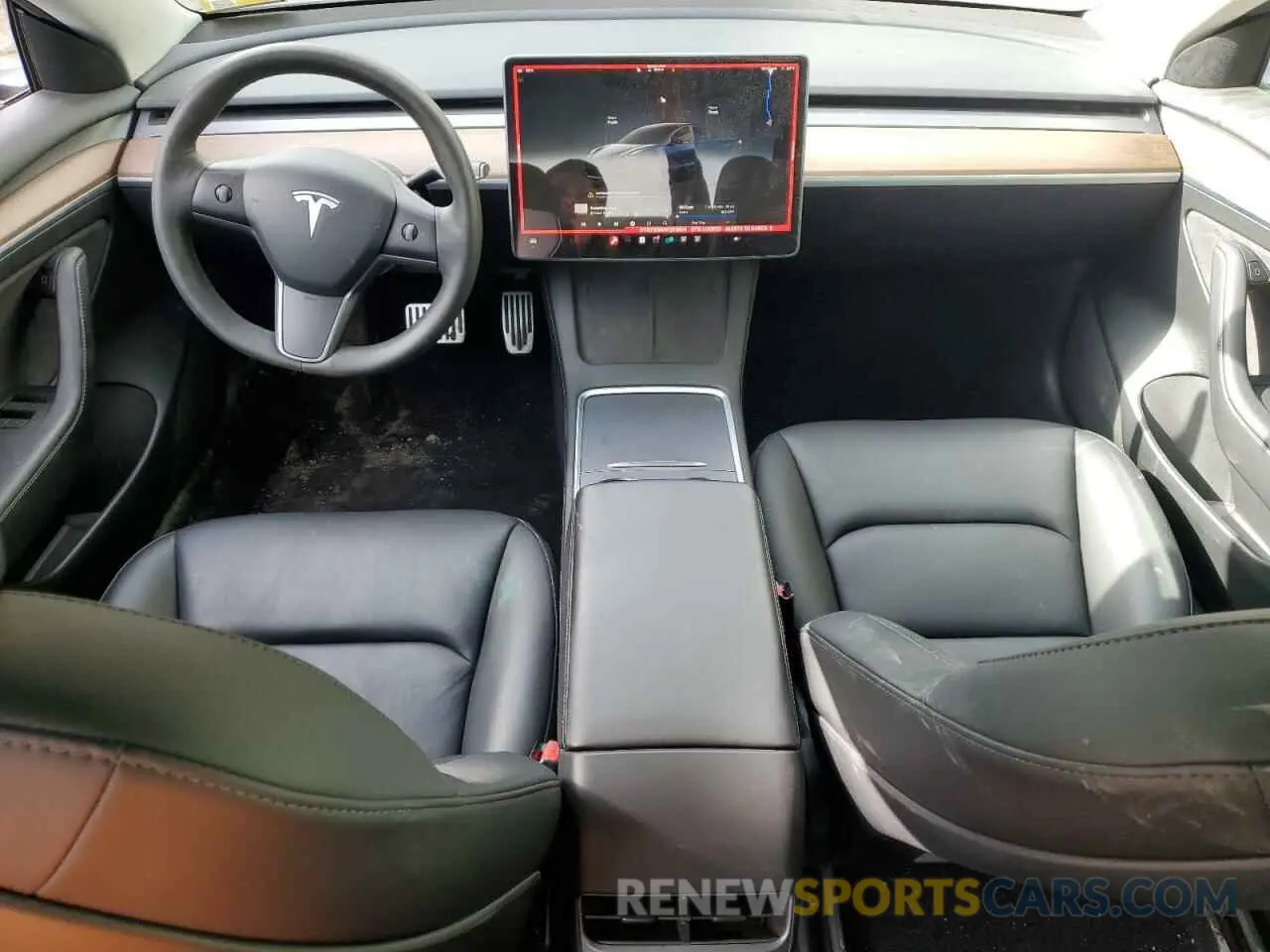 8 Photograph of a damaged car 5YJ3E1EB5NF266606 TESLA MODEL 3 2022