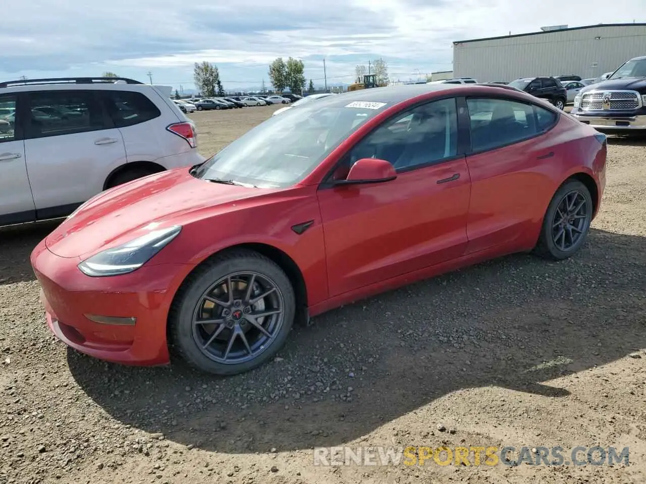 1 Photograph of a damaged car 5YJ3E1EB5NF273586 TESLA MODEL 3 2022