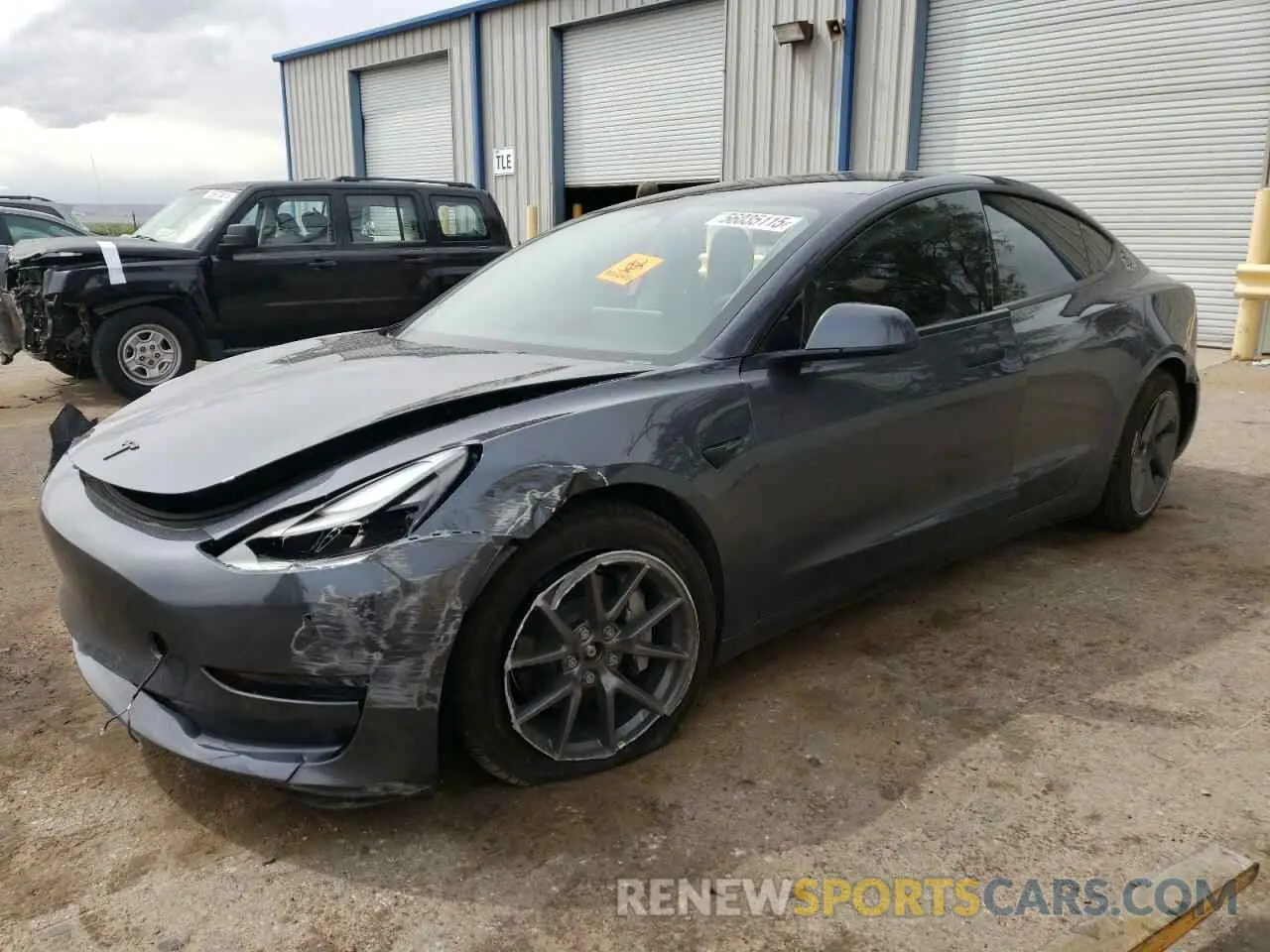 1 Photograph of a damaged car 5YJ3E1EB5NF277024 TESLA MODEL 3 2022
