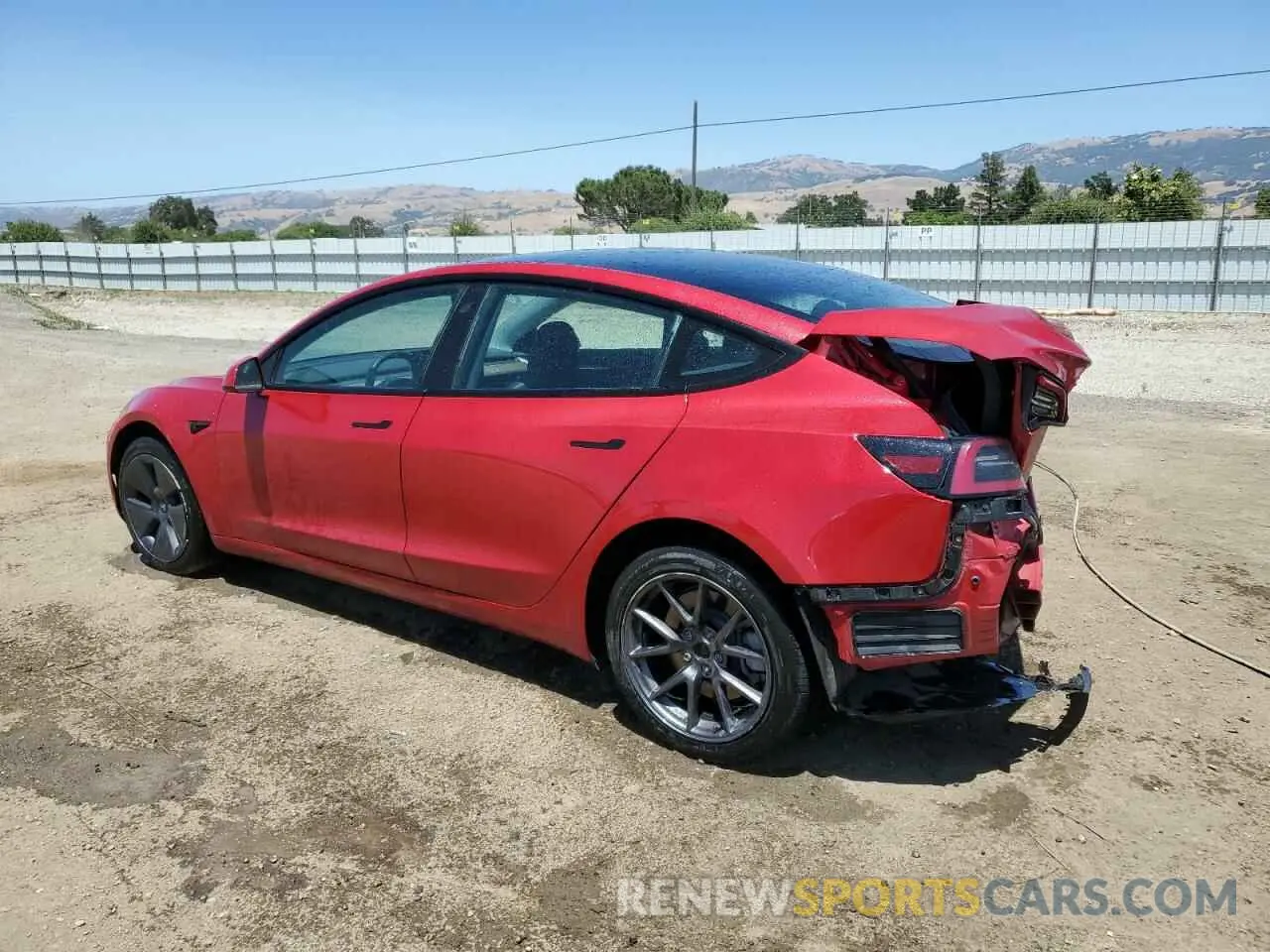 2 Photograph of a damaged car 5YJ3E1EB5NF297659 TESLA MODEL 3 2022