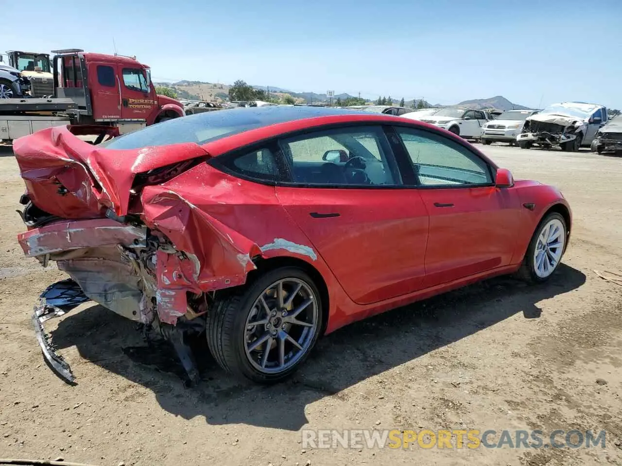 3 Photograph of a damaged car 5YJ3E1EB5NF297659 TESLA MODEL 3 2022