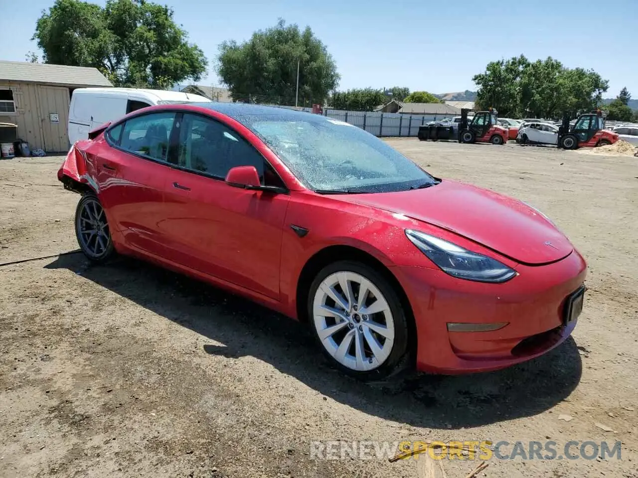 4 Photograph of a damaged car 5YJ3E1EB5NF297659 TESLA MODEL 3 2022