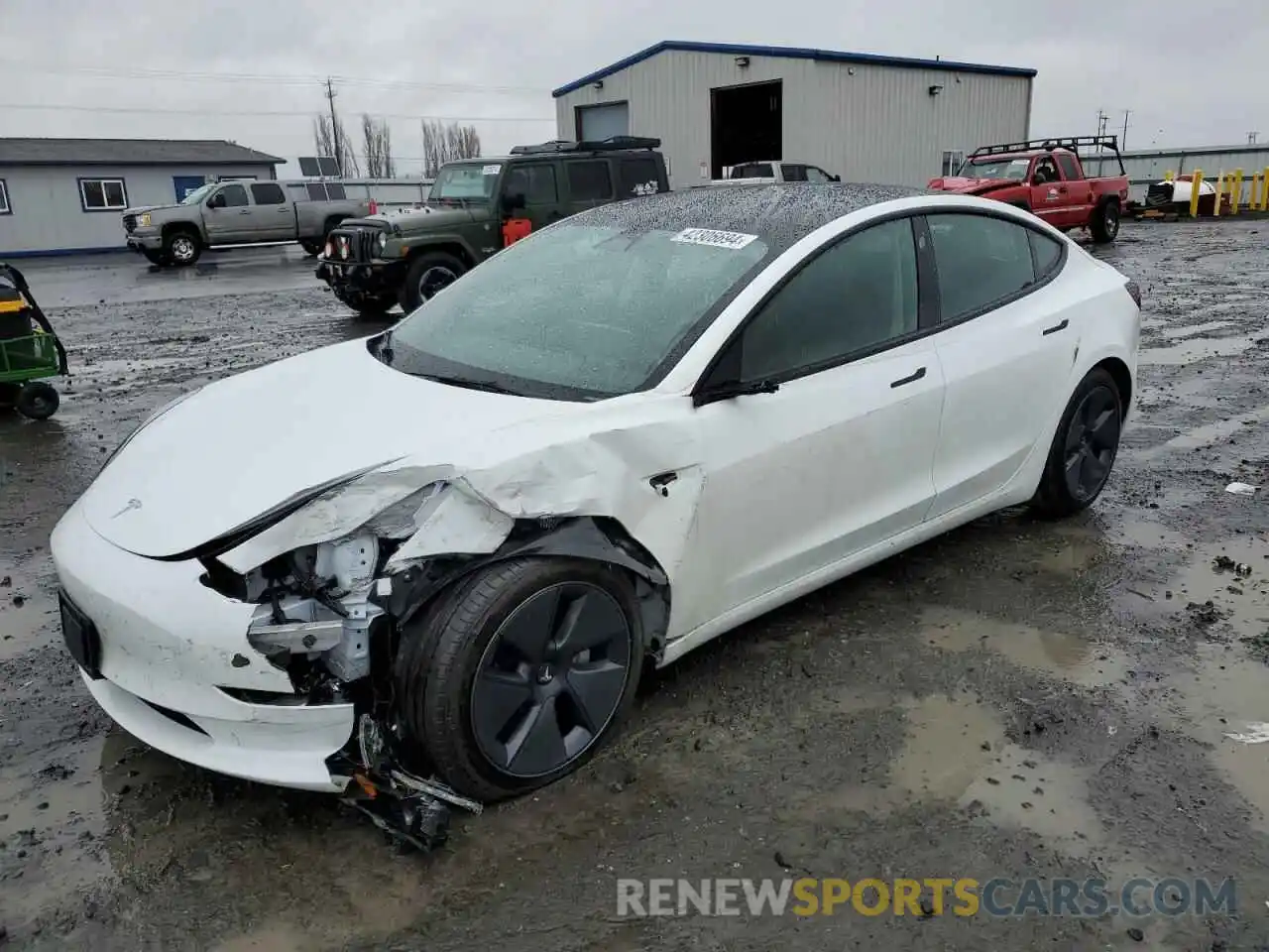 1 Photograph of a damaged car 5YJ3E1EB5NF316419 TESLA MODEL 3 2022