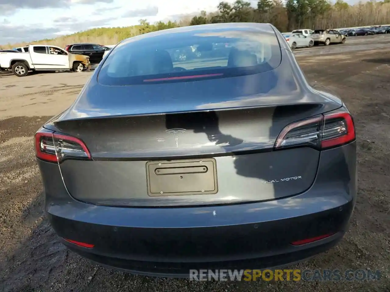 6 Photograph of a damaged car 5YJ3E1EB5NF341143 TESLA MODEL 3 2022