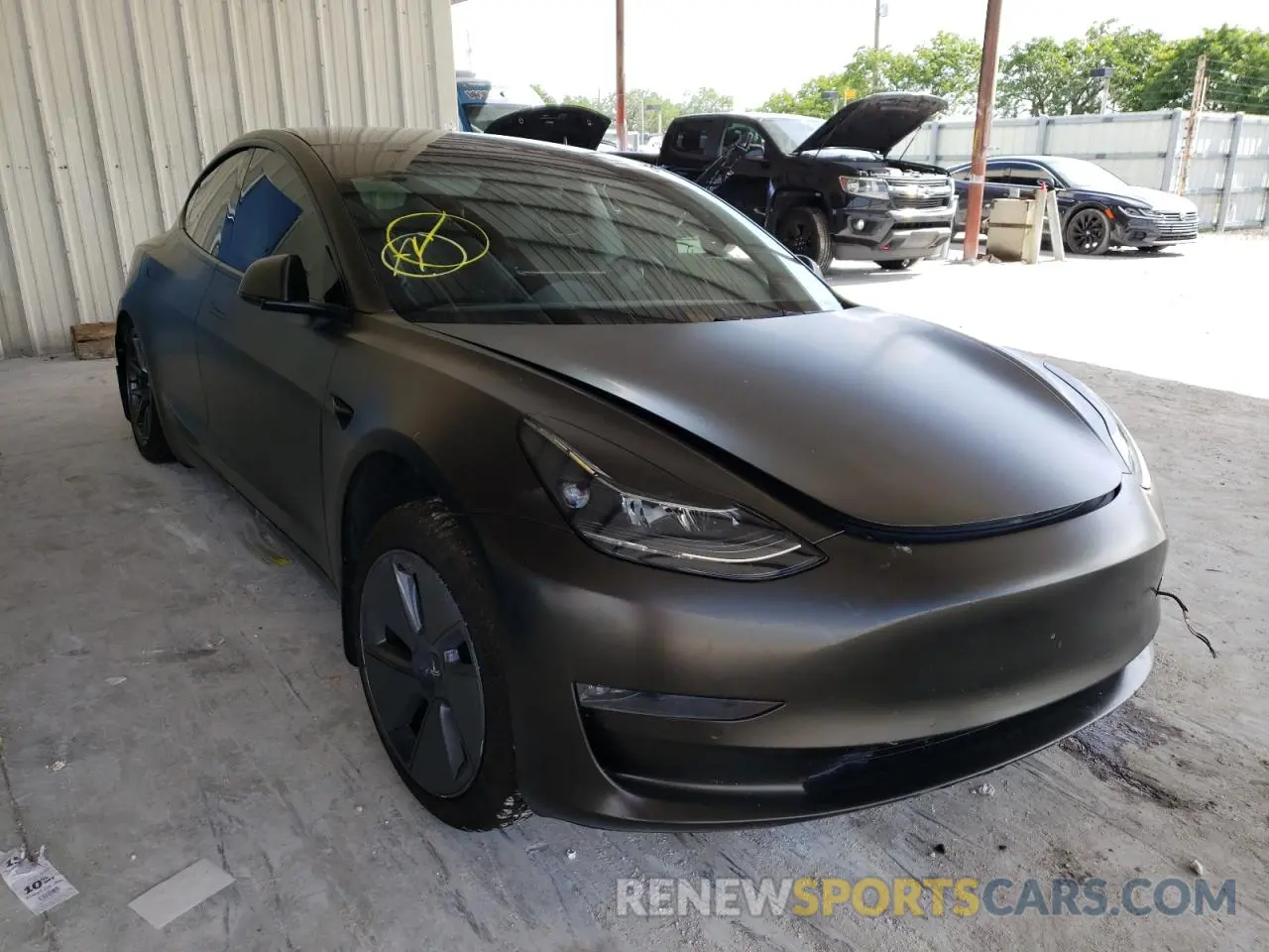 1 Photograph of a damaged car 5YJ3E1EB6NF104614 TESLA MODEL 3 2022