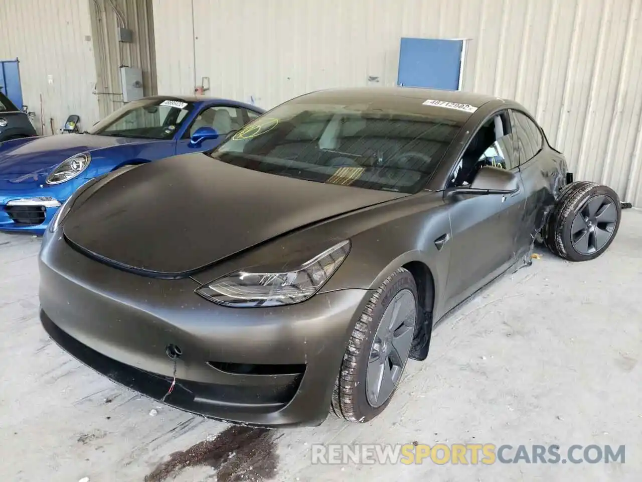 2 Photograph of a damaged car 5YJ3E1EB6NF104614 TESLA MODEL 3 2022