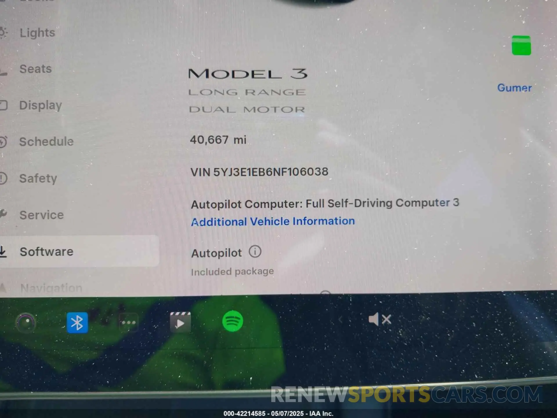 15 Photograph of a damaged car 5YJ3E1EB6NF106038 TESLA MODEL 3 2022