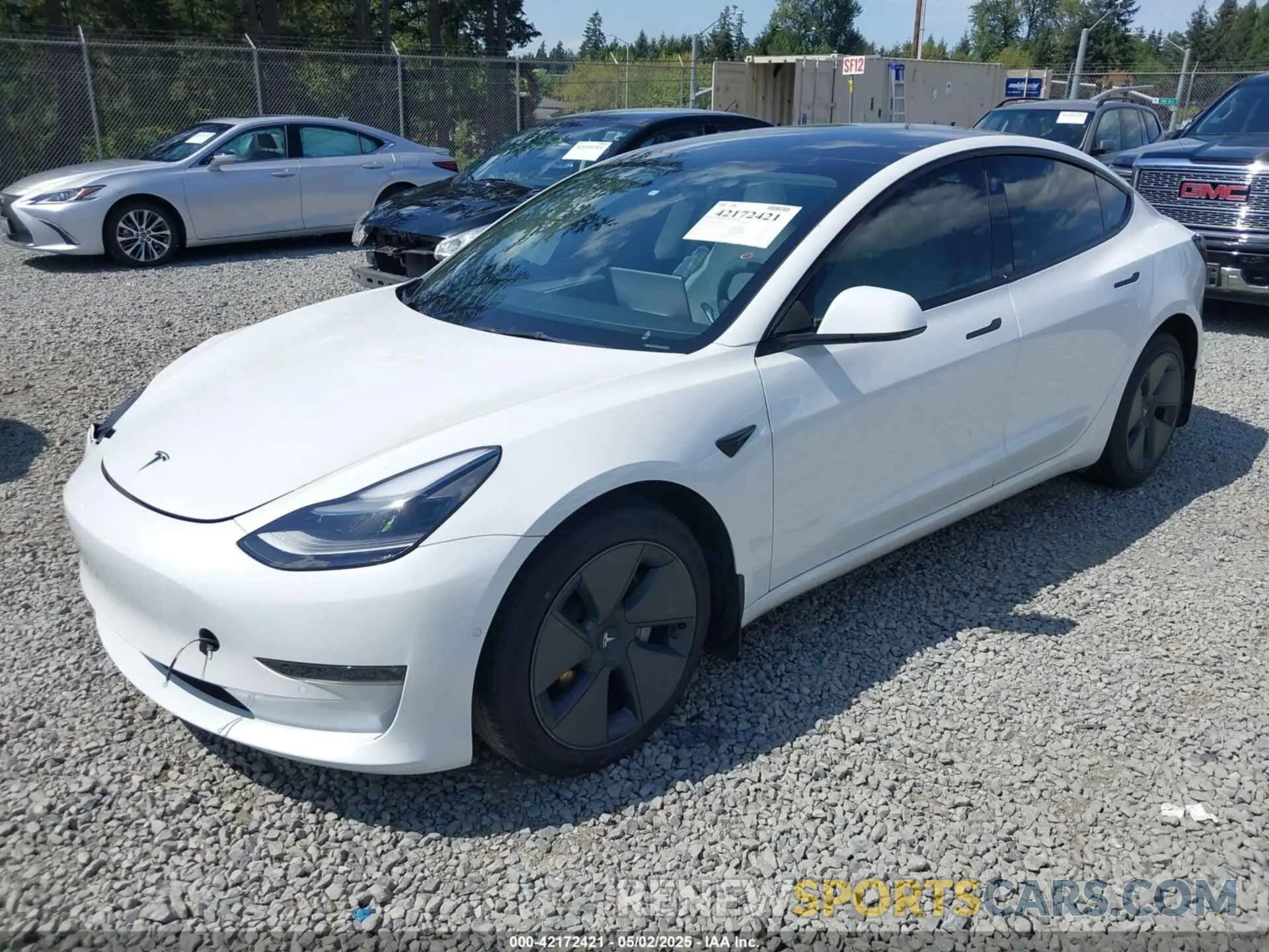 2 Photograph of a damaged car 5YJ3E1EB6NF110719 TESLA MODEL 3 2022