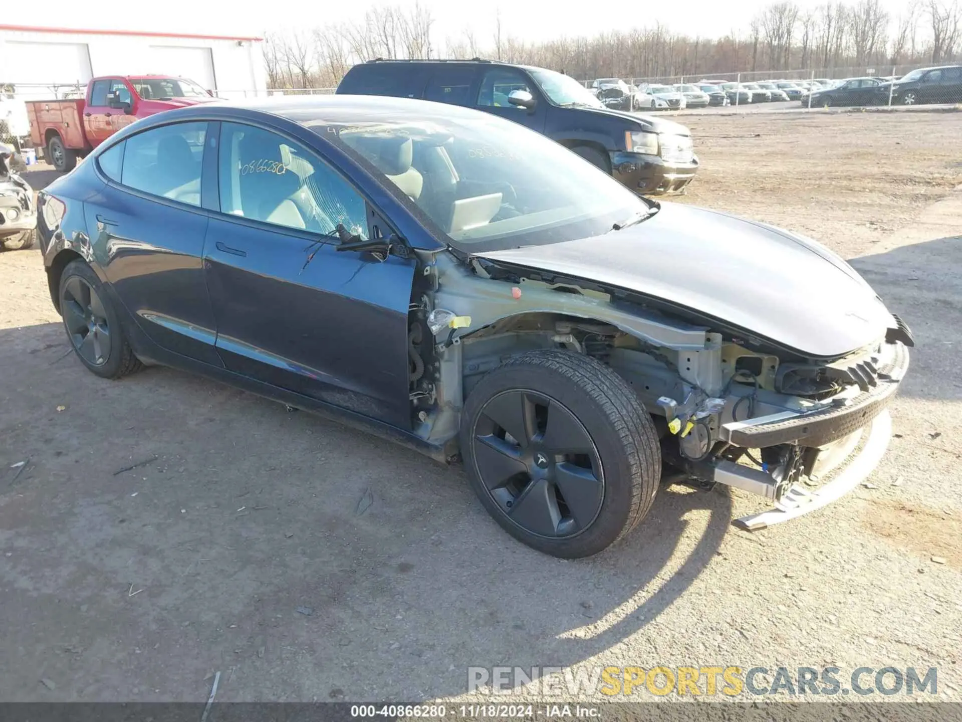 1 Photograph of a damaged car 5YJ3E1EB6NF117069 TESLA MODEL 3 2022