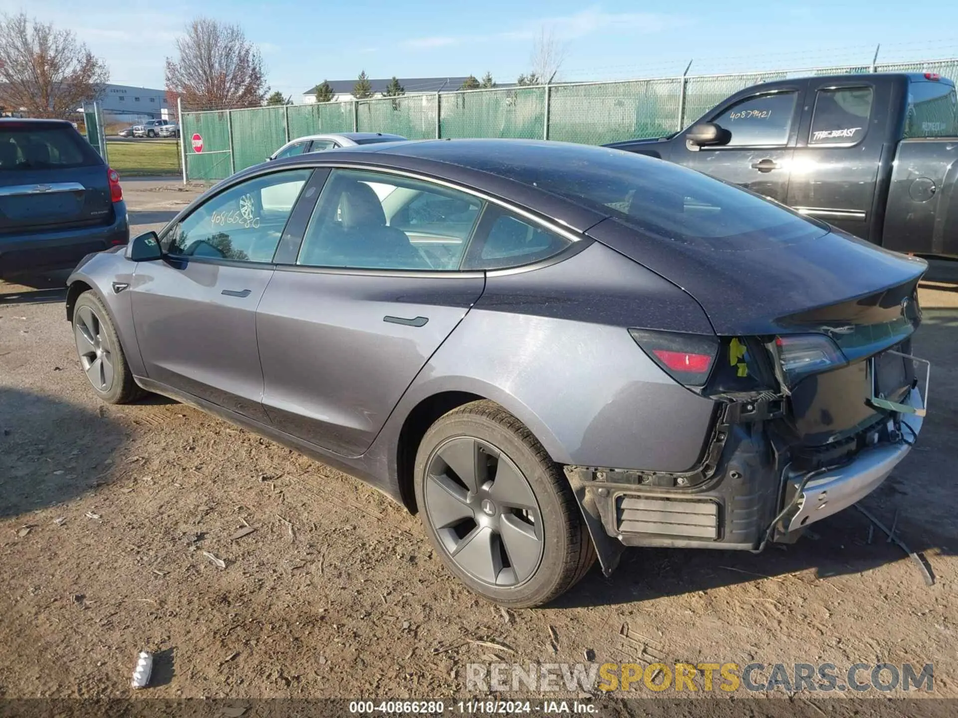 3 Photograph of a damaged car 5YJ3E1EB6NF117069 TESLA MODEL 3 2022