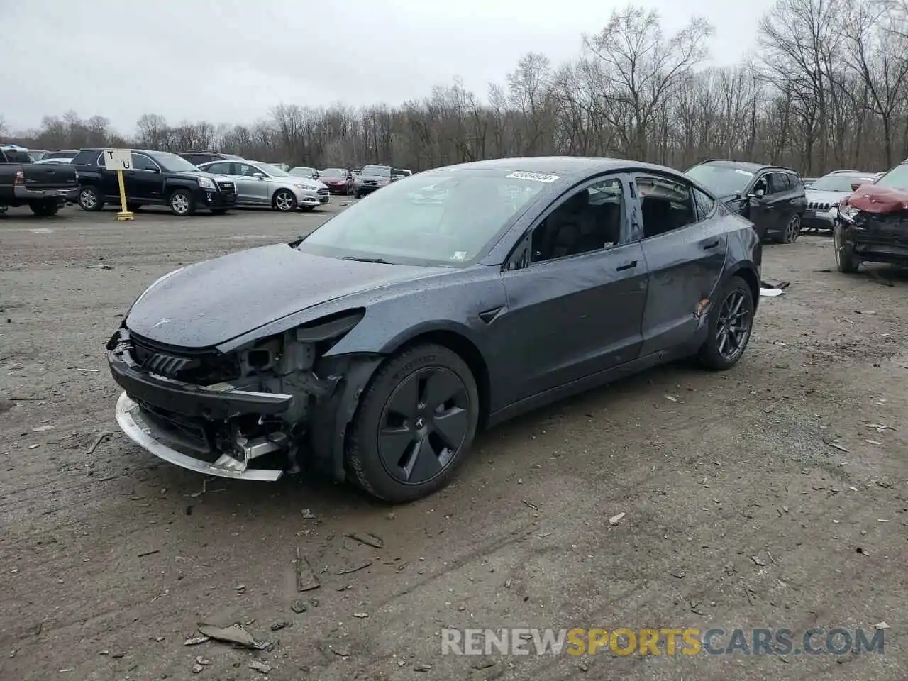 1 Photograph of a damaged car 5YJ3E1EB6NF118741 TESLA MODEL 3 2022