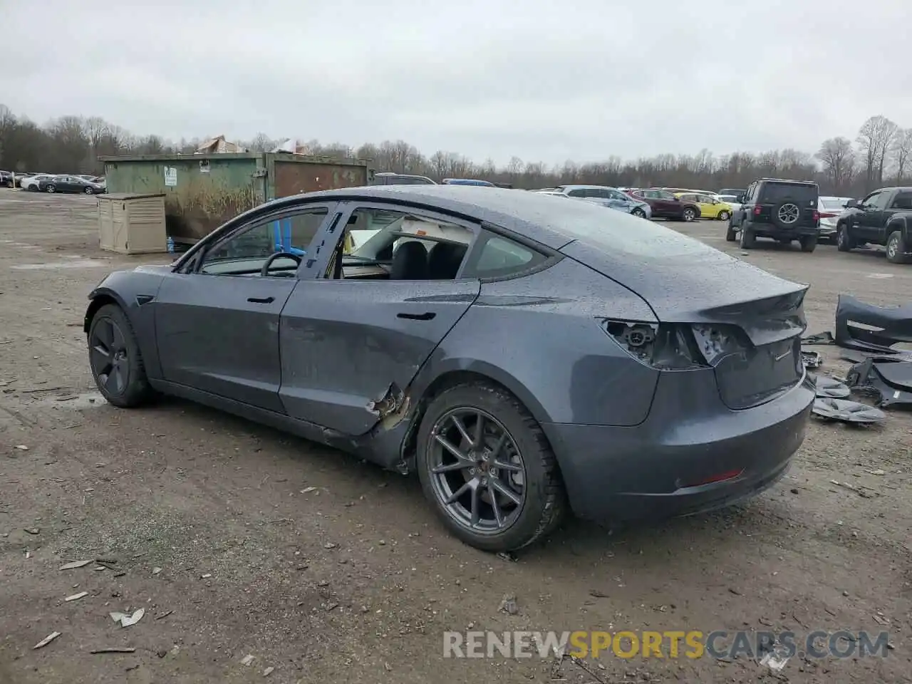 2 Photograph of a damaged car 5YJ3E1EB6NF118741 TESLA MODEL 3 2022