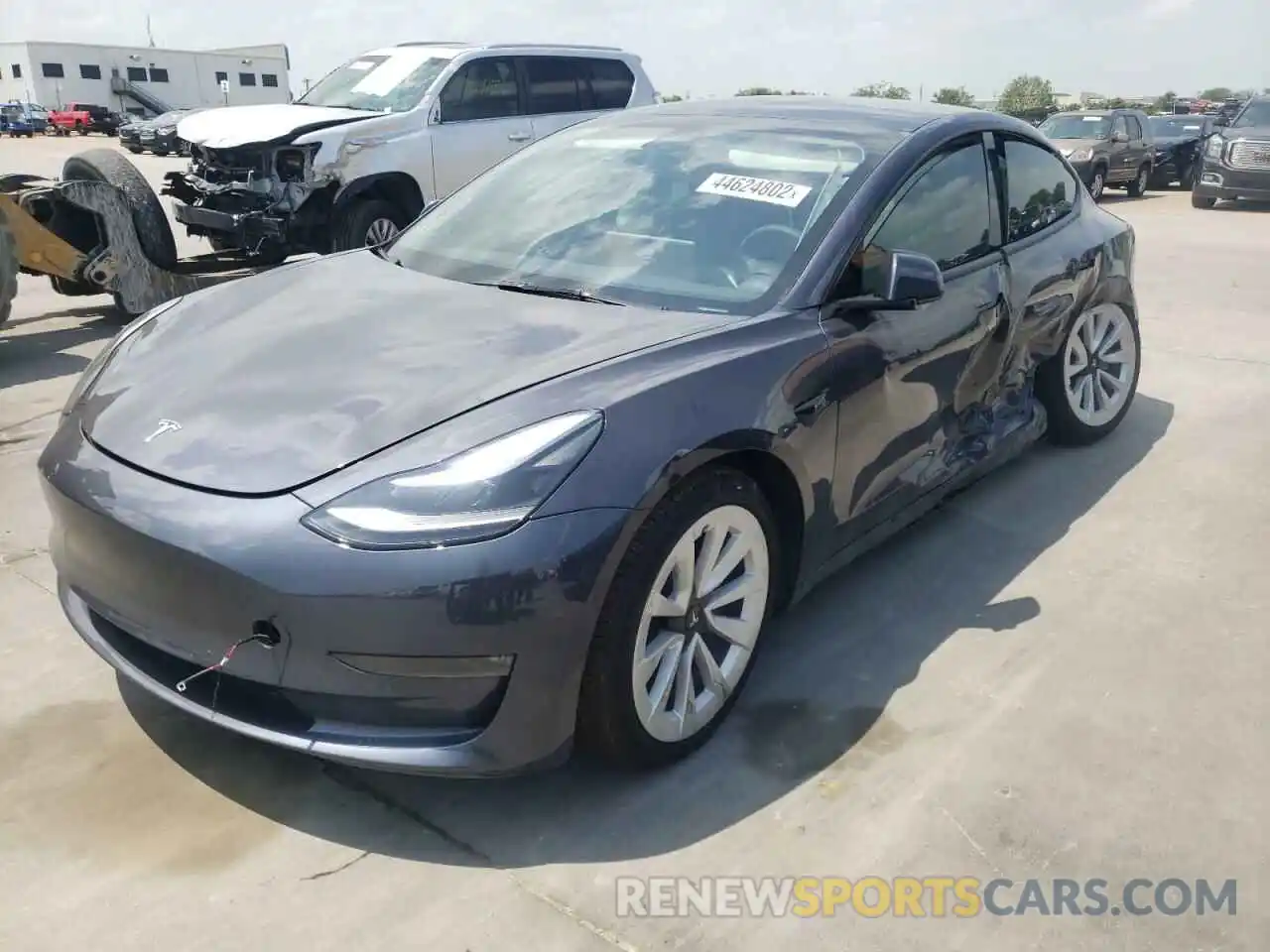 2 Photograph of a damaged car 5YJ3E1EB6NF127357 TESLA MODEL 3 2022