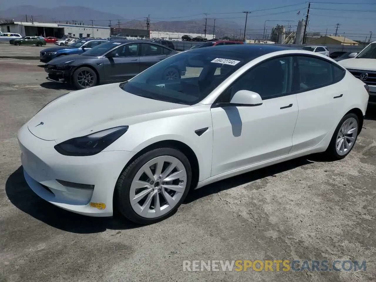 1 Photograph of a damaged car 5YJ3E1EB6NF132879 TESLA MODEL 3 2022