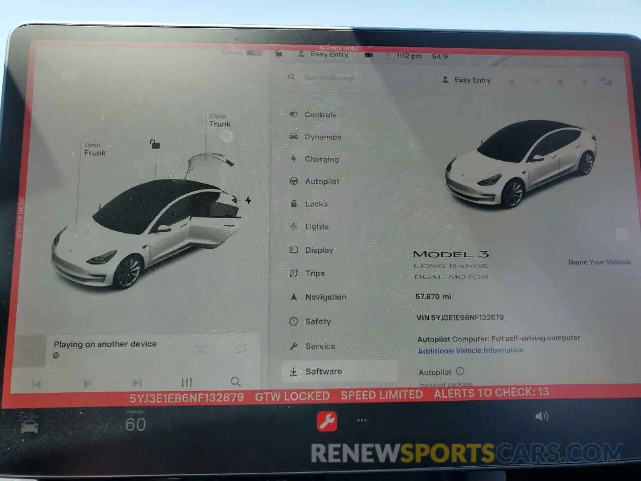 9 Photograph of a damaged car 5YJ3E1EB6NF132879 TESLA MODEL 3 2022