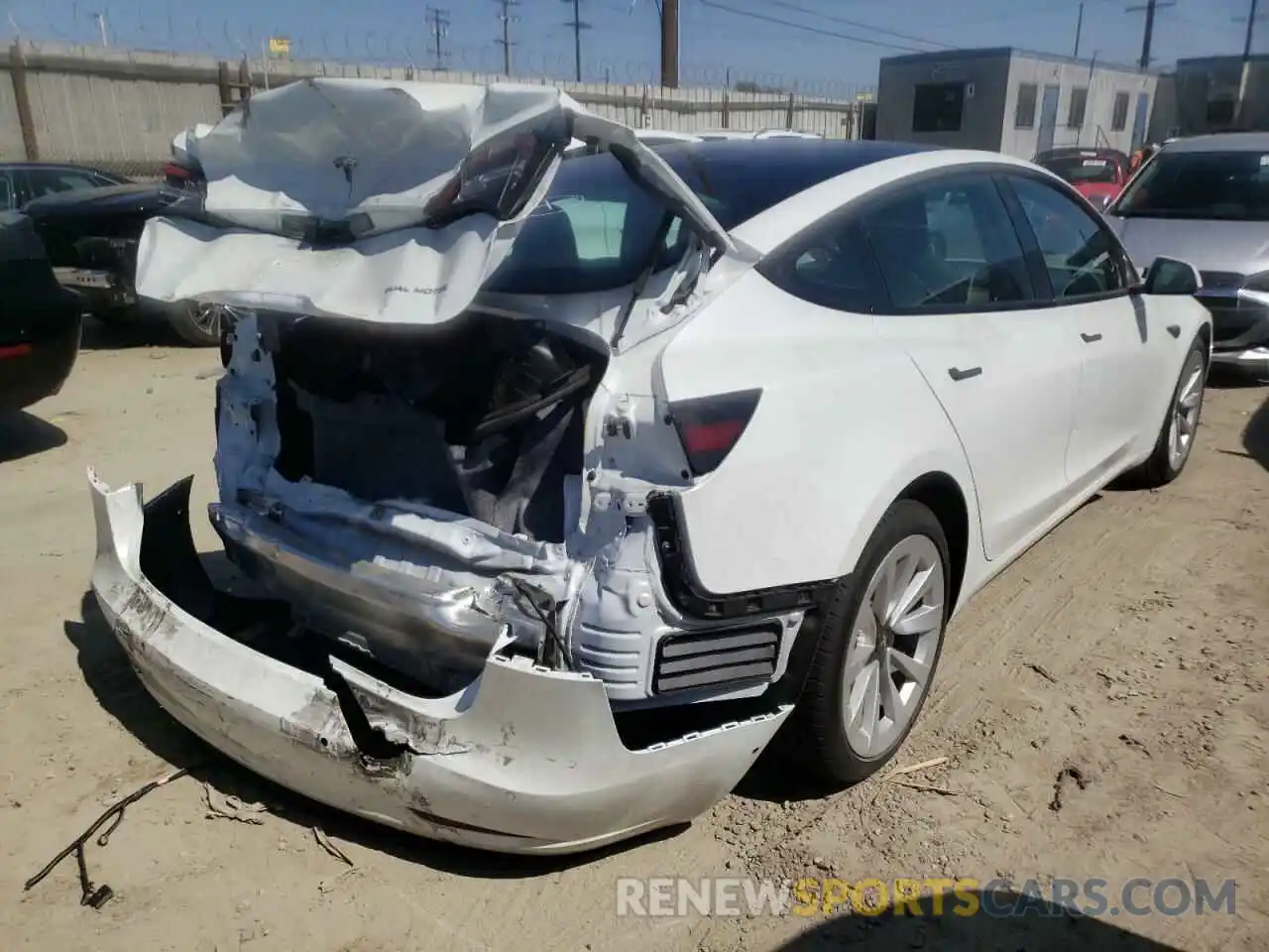 4 Photograph of a damaged car 5YJ3E1EB6NF144191 TESLA MODEL 3 2022