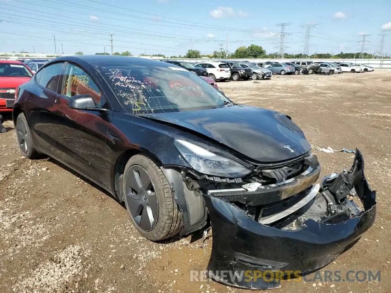 1 Photograph of a damaged car 5YJ3E1EB6NF174436 TESLA MODEL 3 2022