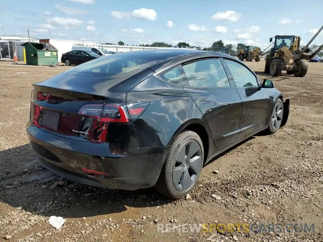 4 Photograph of a damaged car 5YJ3E1EB6NF174436 TESLA MODEL 3 2022