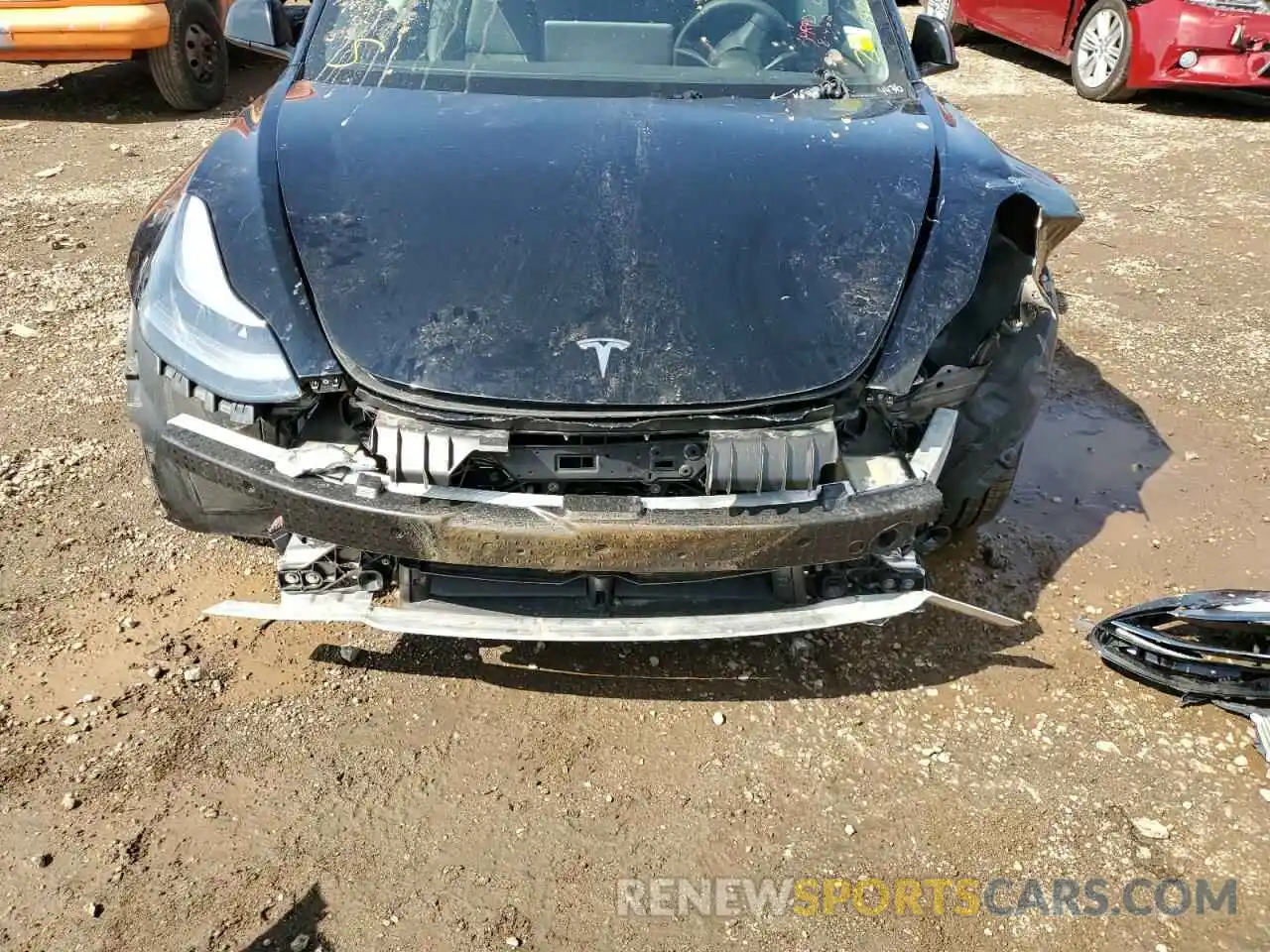 9 Photograph of a damaged car 5YJ3E1EB6NF174436 TESLA MODEL 3 2022