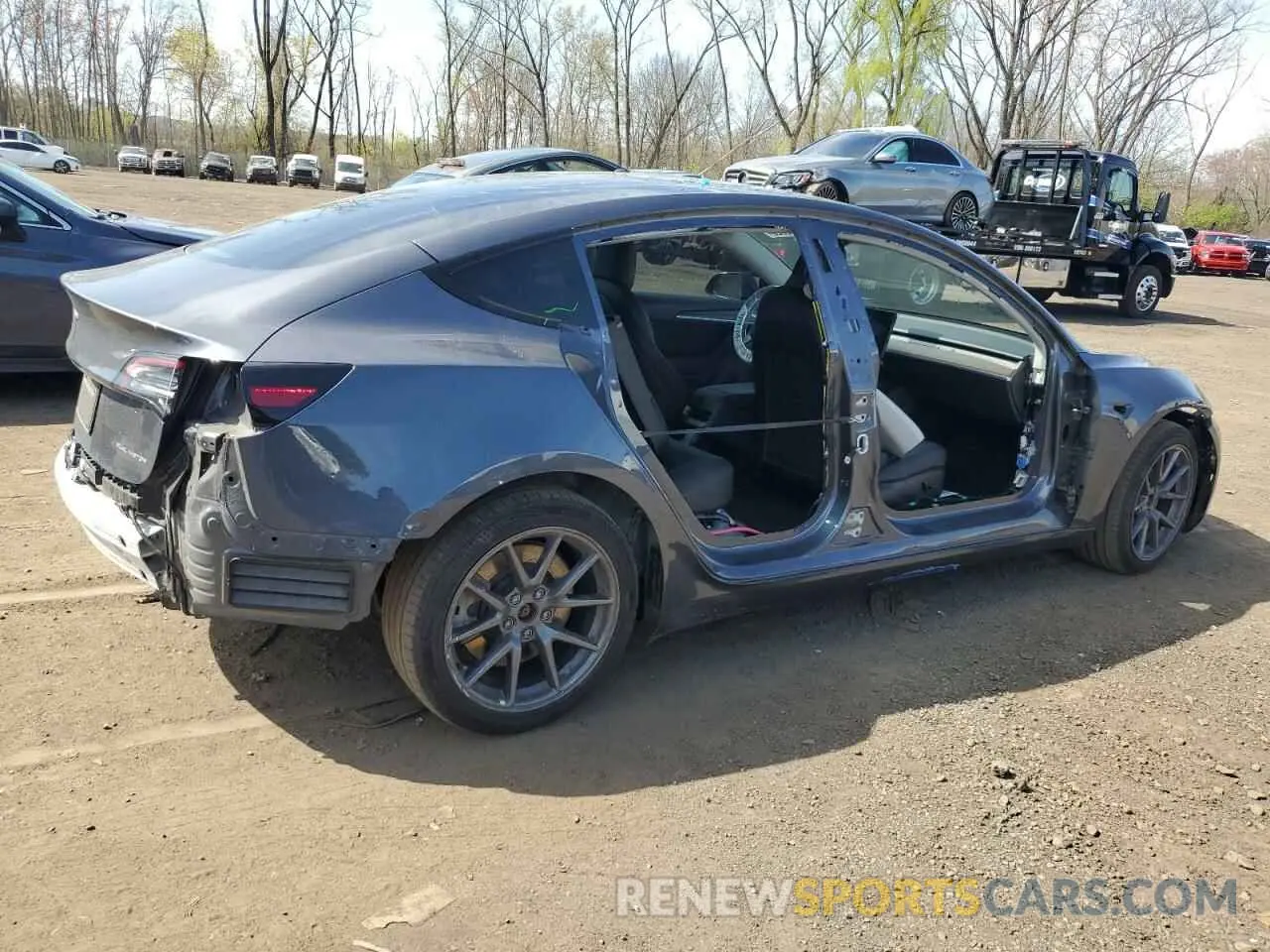 3 Photograph of a damaged car 5YJ3E1EB6NF178423 TESLA MODEL 3 2022
