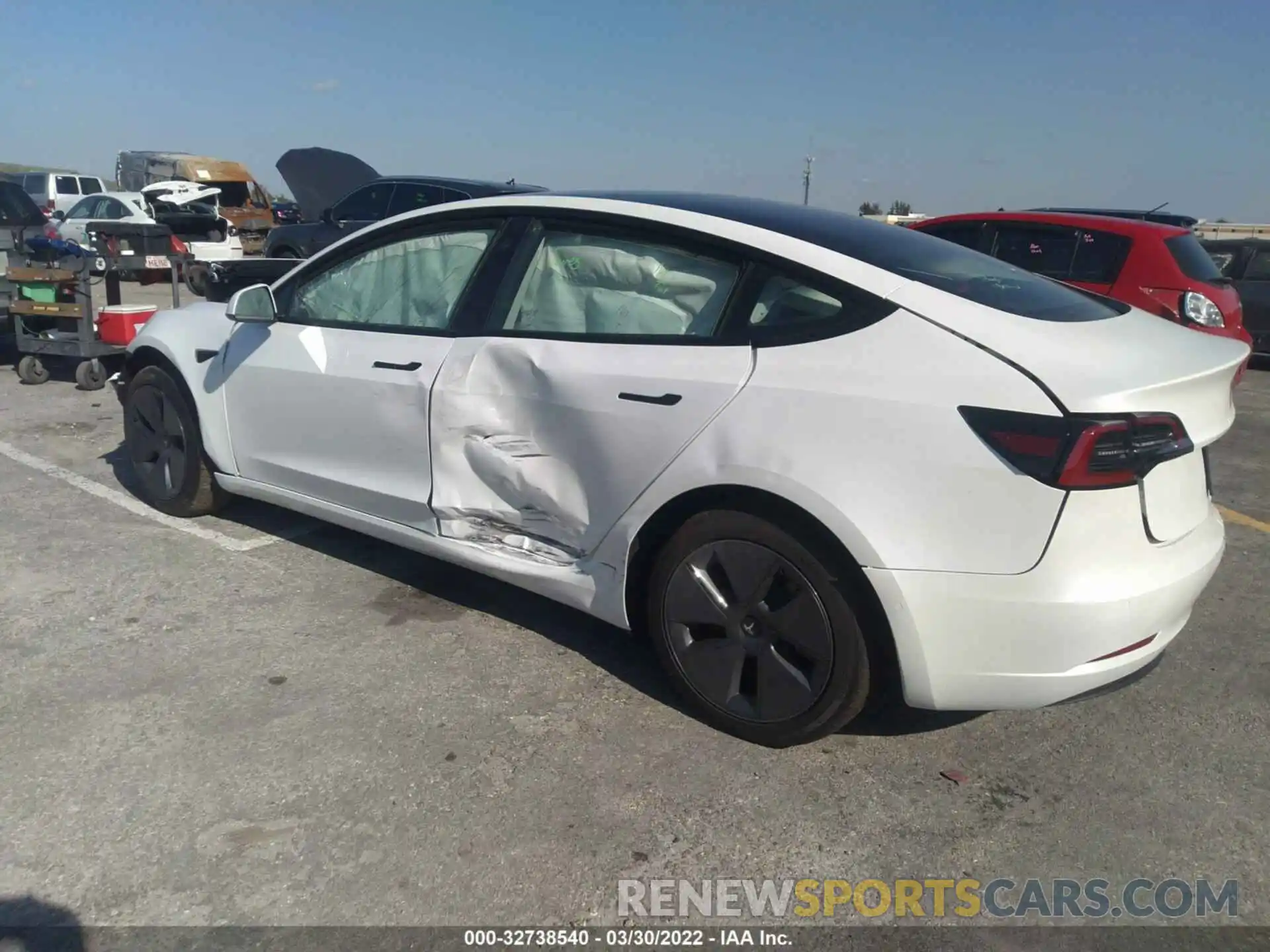 3 Photograph of a damaged car 5YJ3E1EB6NF178616 TESLA MODEL 3 2022