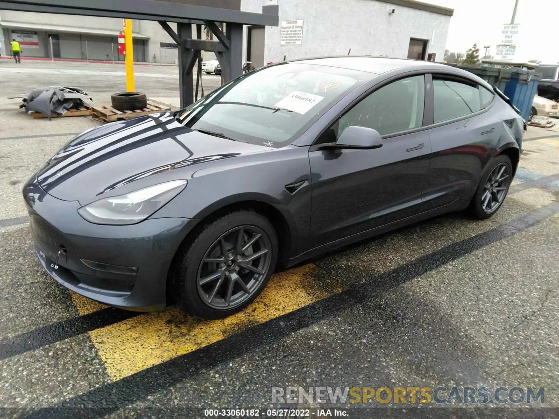 2 Photograph of a damaged car 5YJ3E1EB6NF180155 TESLA MODEL 3 2022