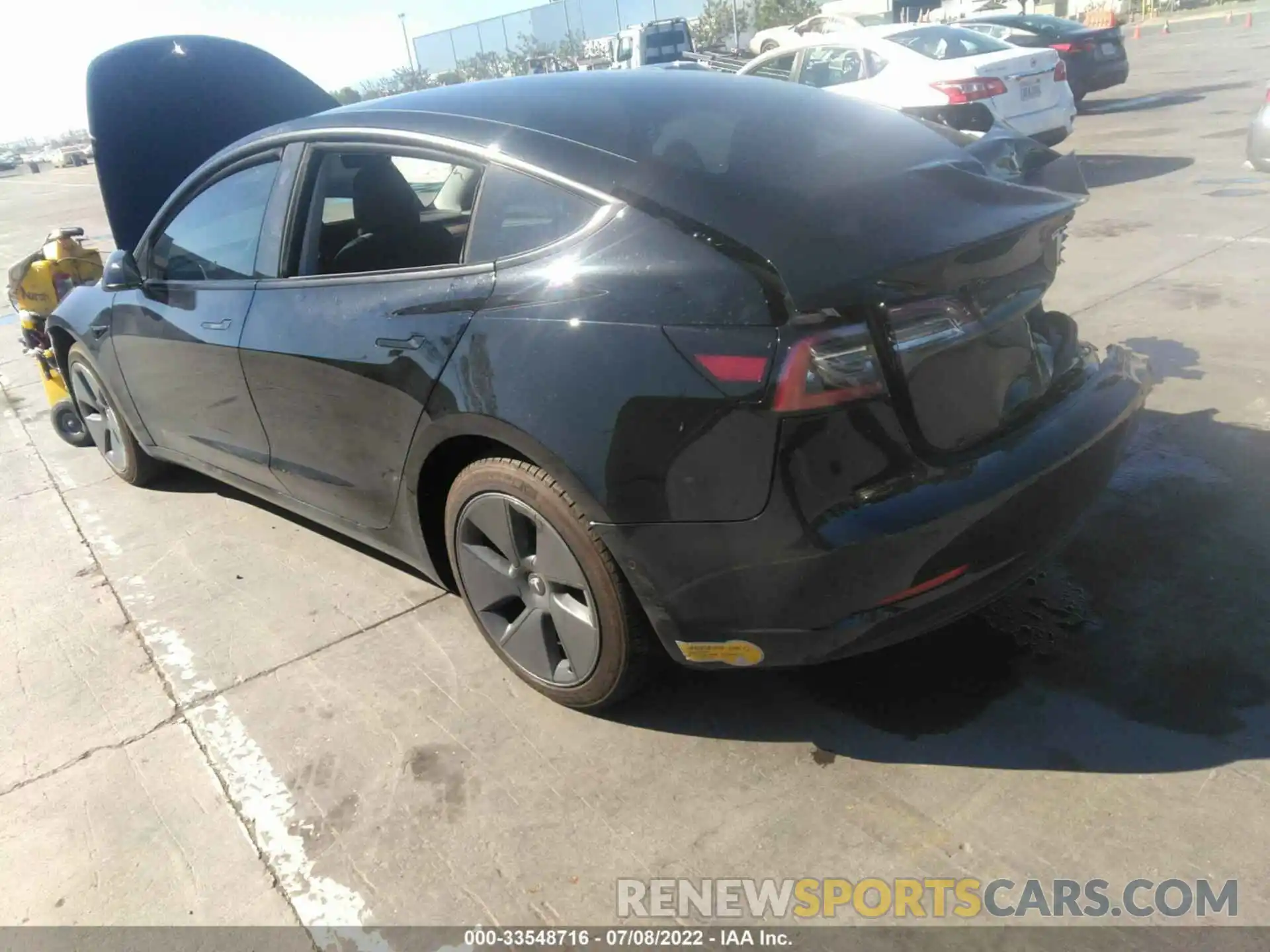 3 Photograph of a damaged car 5YJ3E1EB6NF184027 TESLA MODEL 3 2022