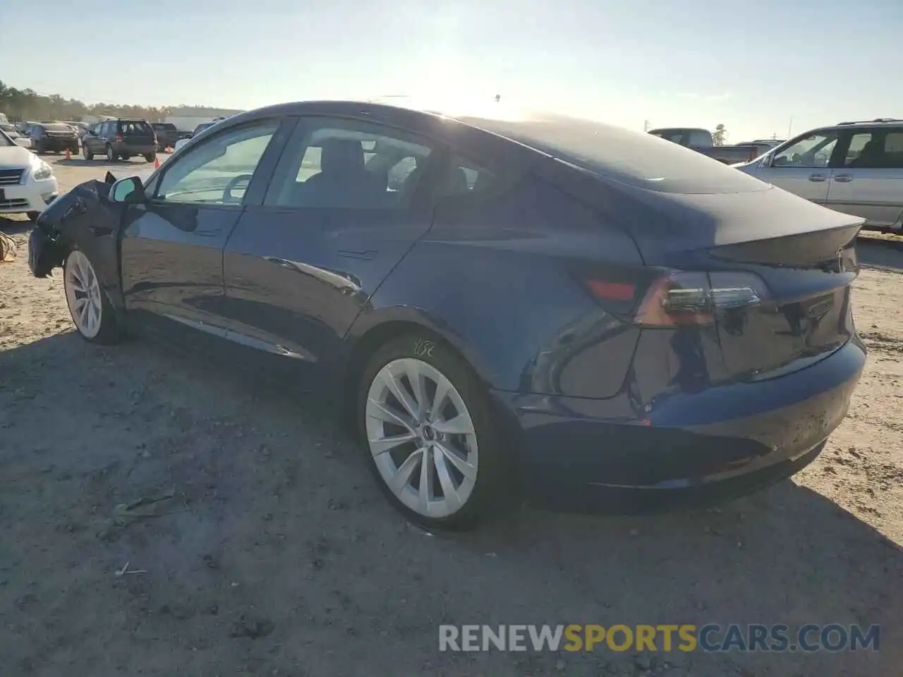 2 Photograph of a damaged car 5YJ3E1EB6NF184674 TESLA MODEL 3 2022