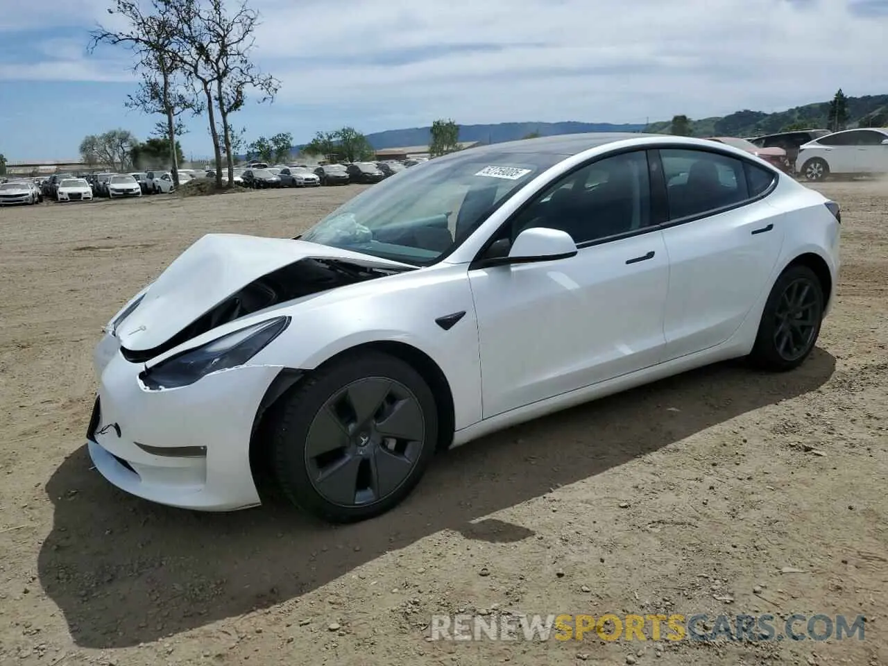 1 Photograph of a damaged car 5YJ3E1EB6NF185002 TESLA MODEL 3 2022