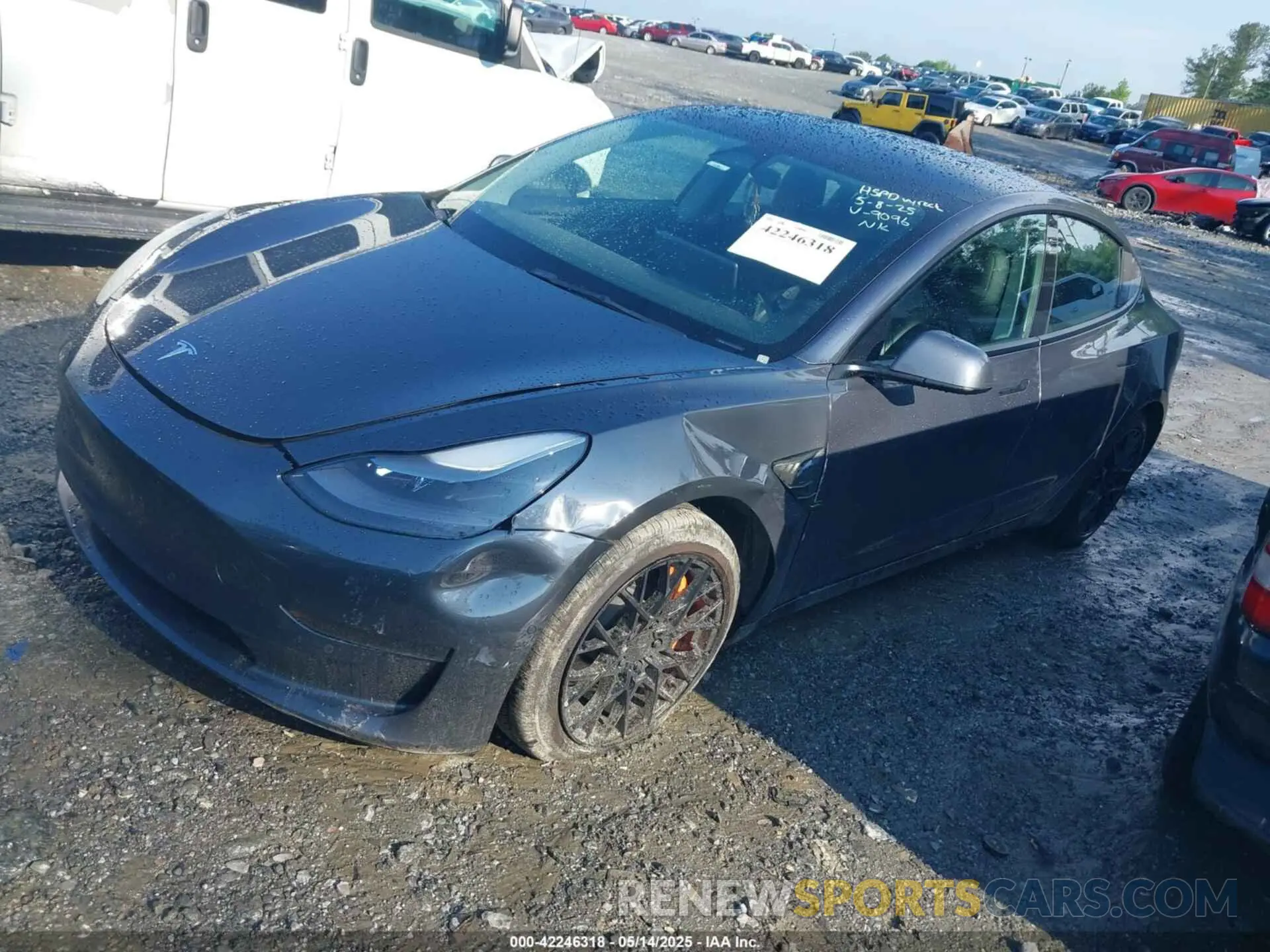 2 Photograph of a damaged car 5YJ3E1EB6NF189096 TESLA MODEL 3 2022