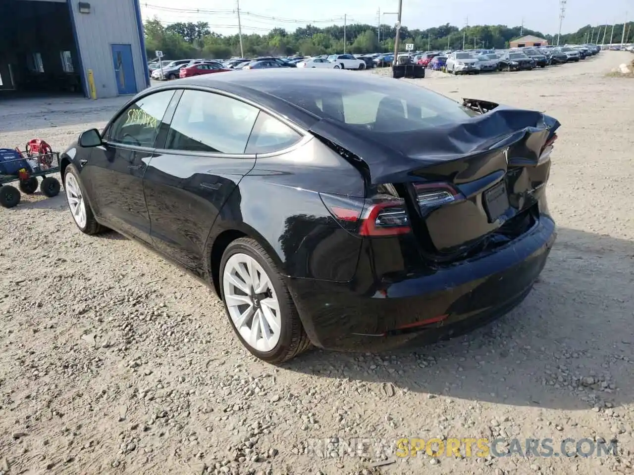 3 Photograph of a damaged car 5YJ3E1EB6NF189812 TESLA MODEL 3 2022