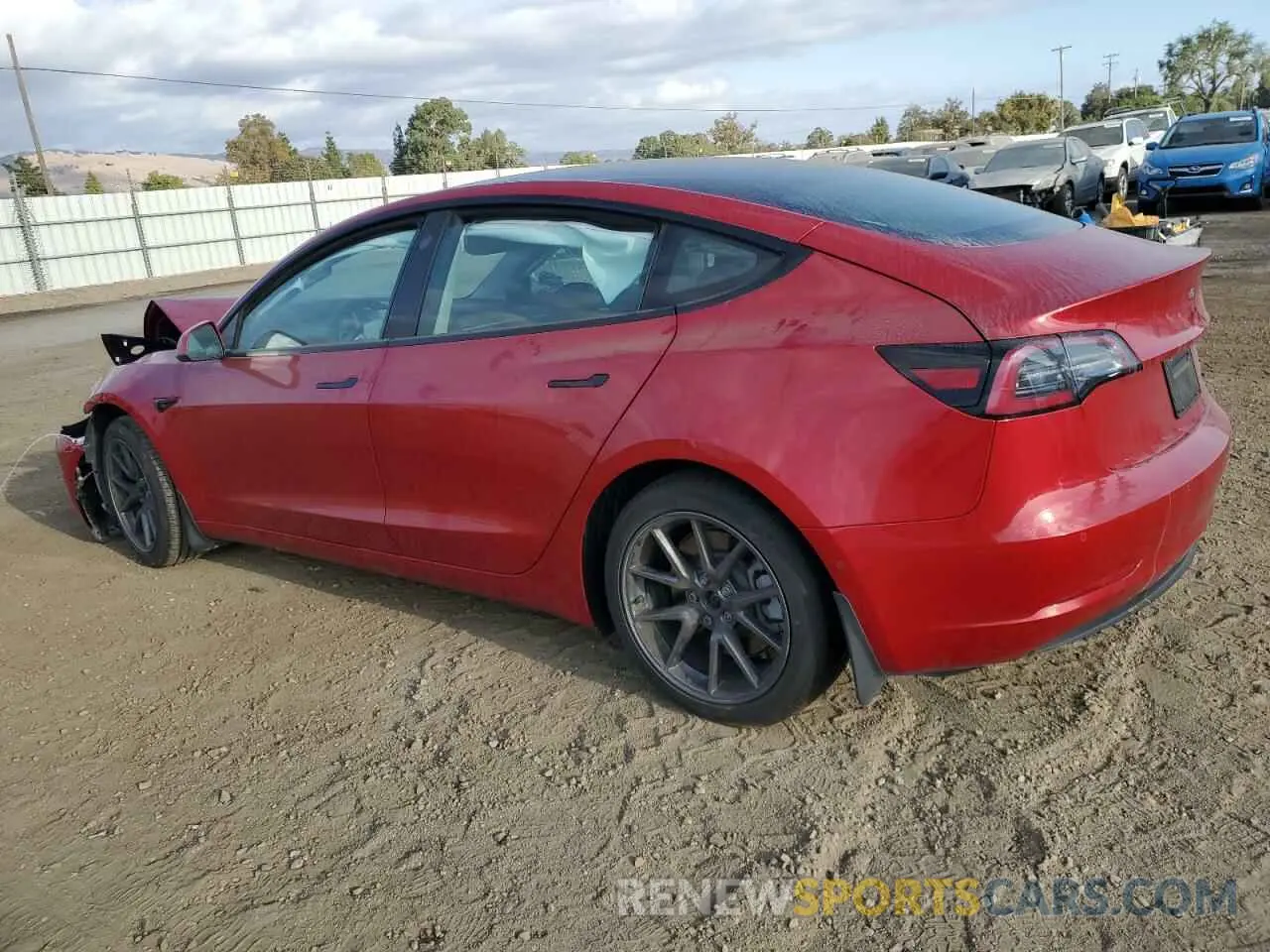 2 Photograph of a damaged car 5YJ3E1EB6NF206804 TESLA MODEL 3 2022