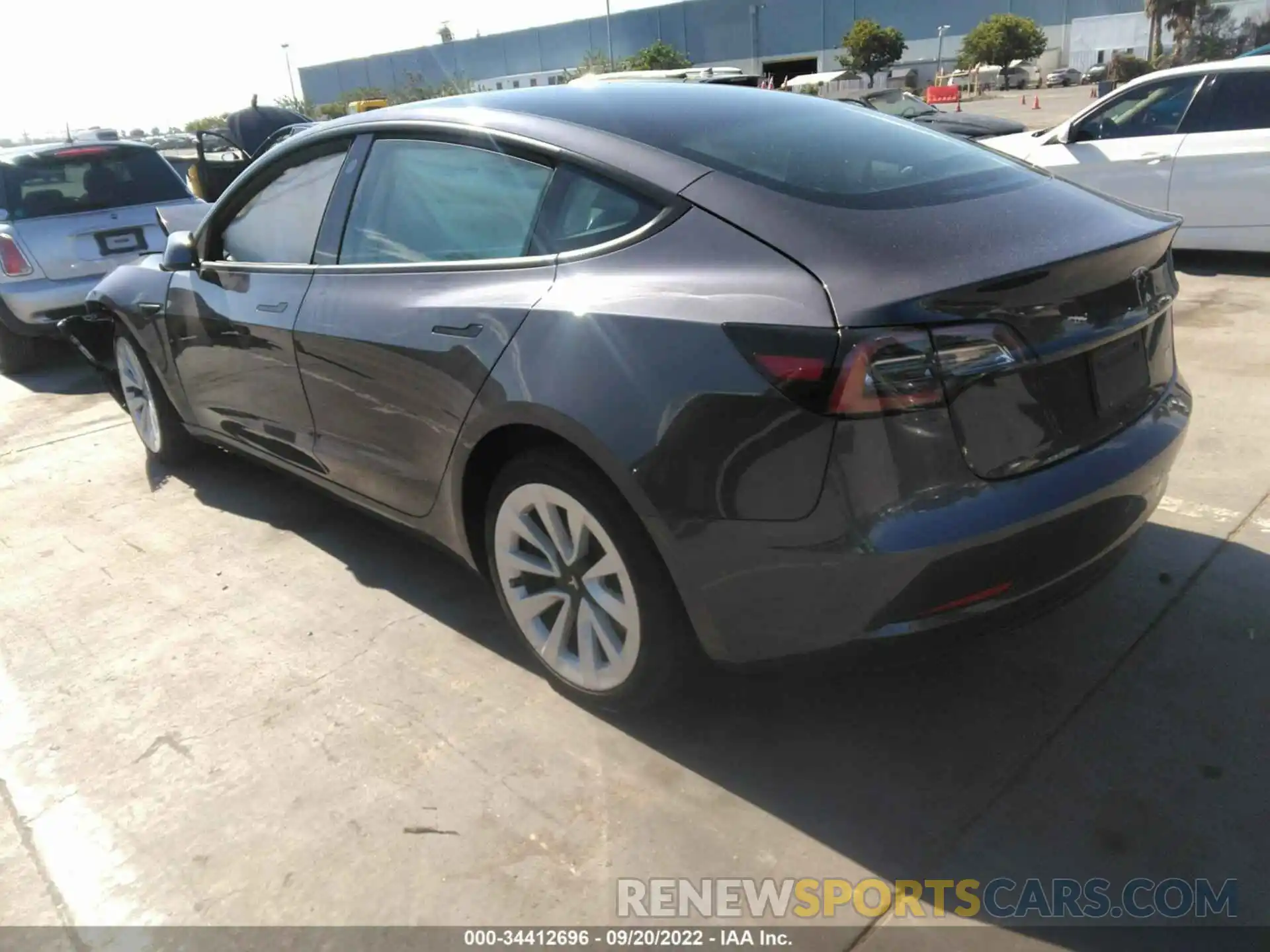 3 Photograph of a damaged car 5YJ3E1EB6NF209203 TESLA MODEL 3 2022