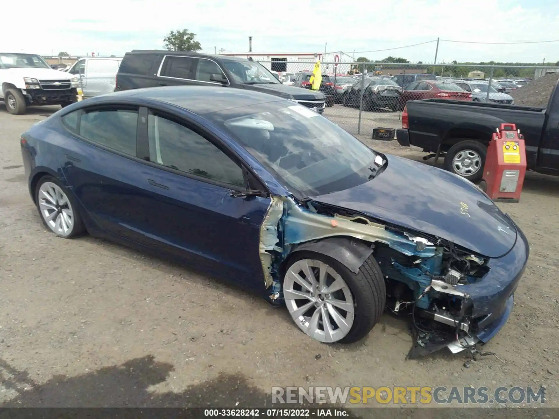 1 Photograph of a damaged car 5YJ3E1EB6NF209766 TESLA MODEL 3 2022