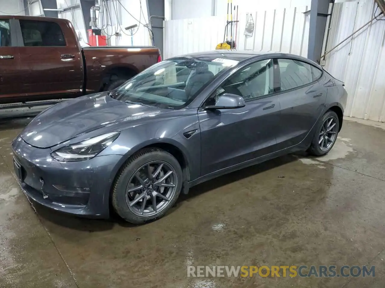 1 Photograph of a damaged car 5YJ3E1EB6NF227460 TESLA MODEL 3 2022