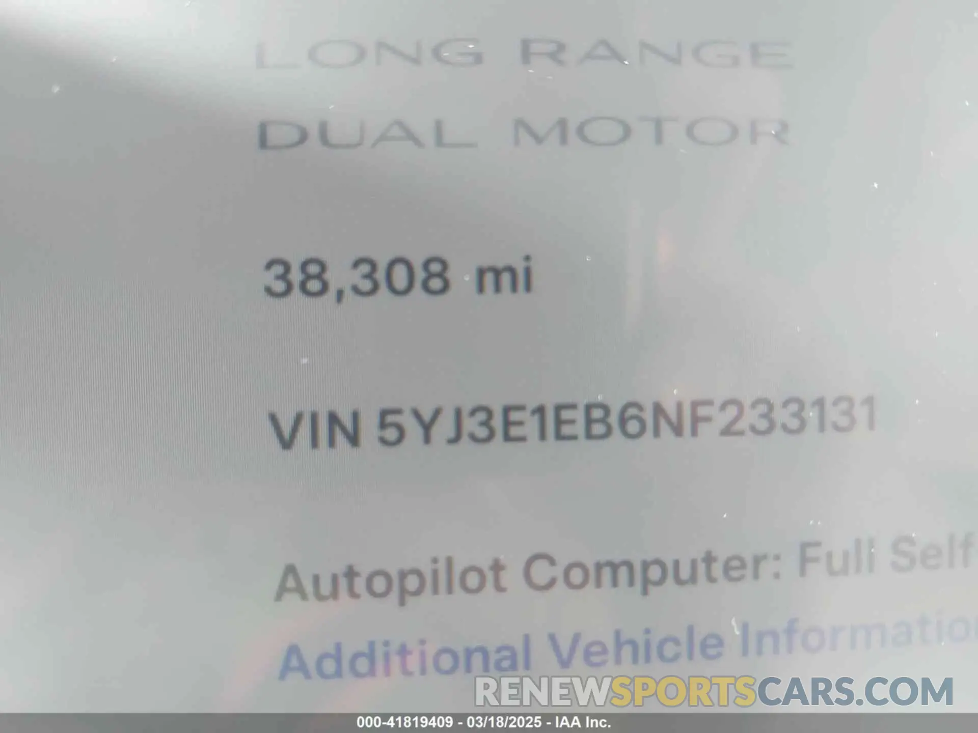 14 Photograph of a damaged car 5YJ3E1EB6NF233131 TESLA MODEL 3 2022