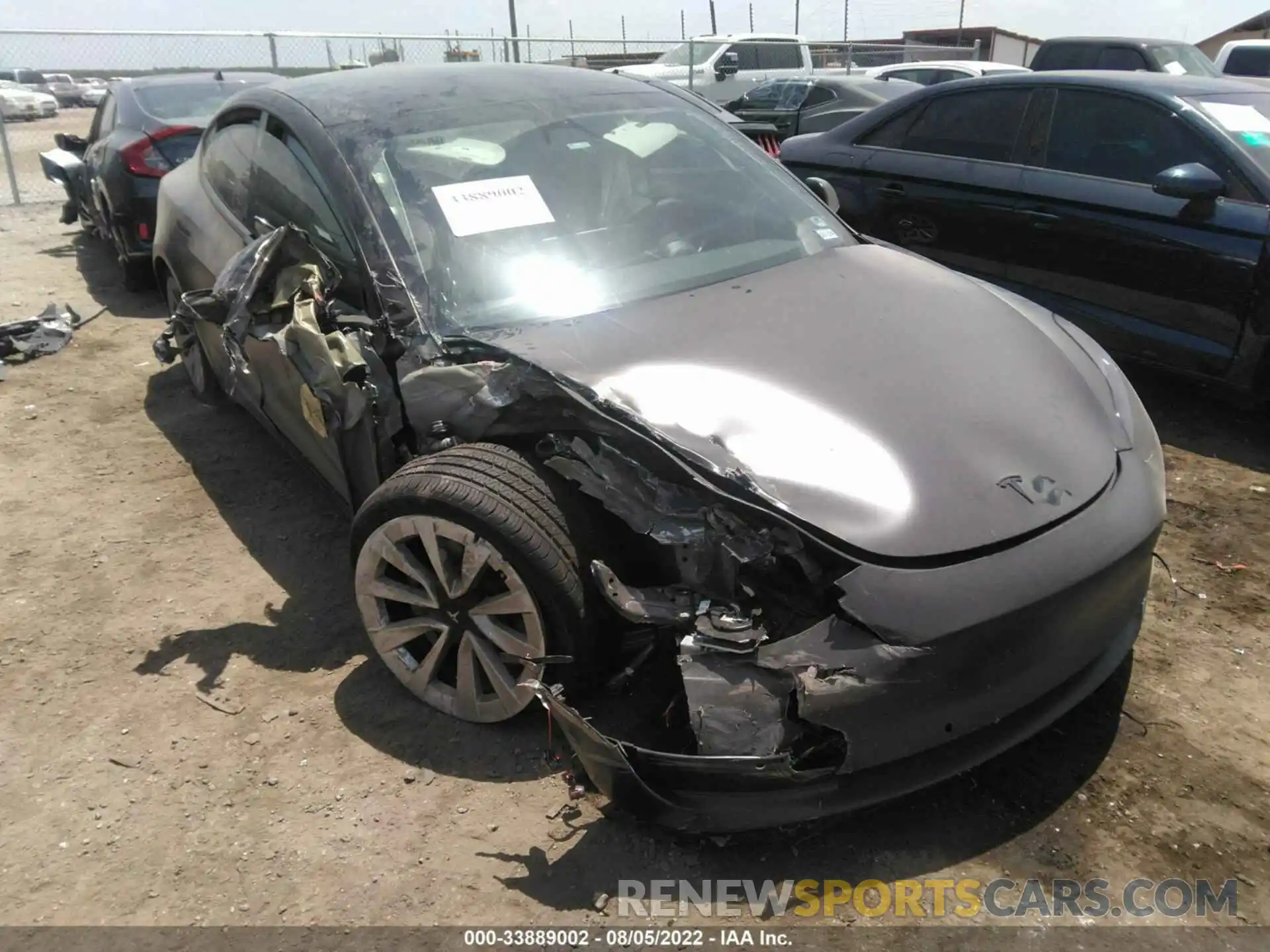 1 Photograph of a damaged car 5YJ3E1EB6NF241309 TESLA MODEL 3 2022