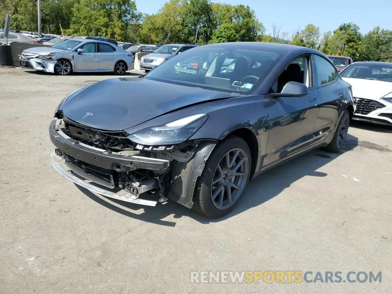 1 Photograph of a damaged car 5YJ3E1EB6NF250480 TESLA MODEL 3 2022