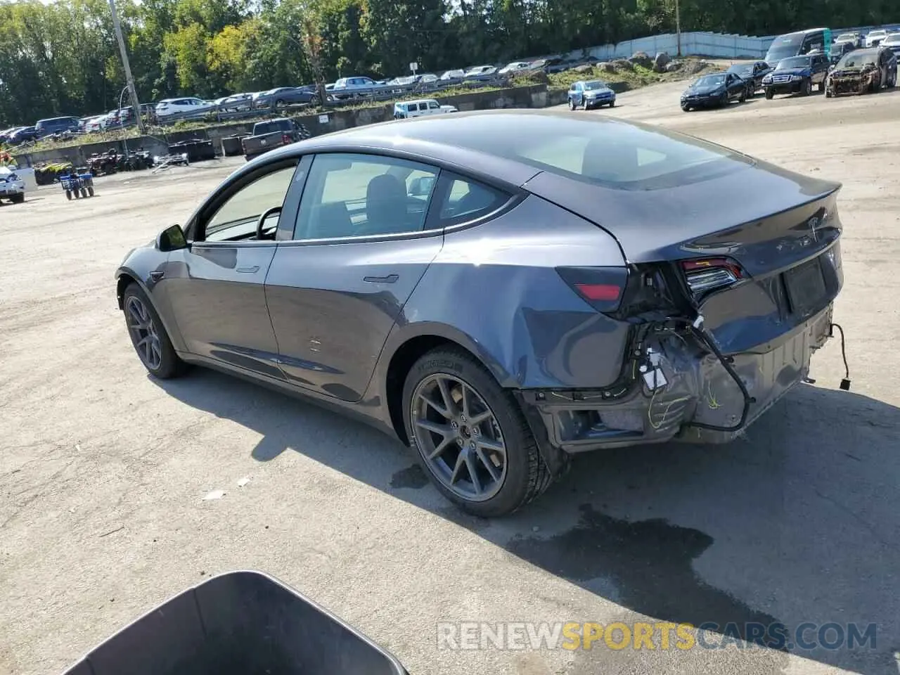 2 Photograph of a damaged car 5YJ3E1EB6NF250480 TESLA MODEL 3 2022