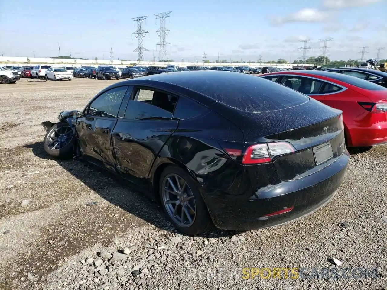 3 Photograph of a damaged car 5YJ3E1EB6NF250544 TESLA MODEL 3 2022