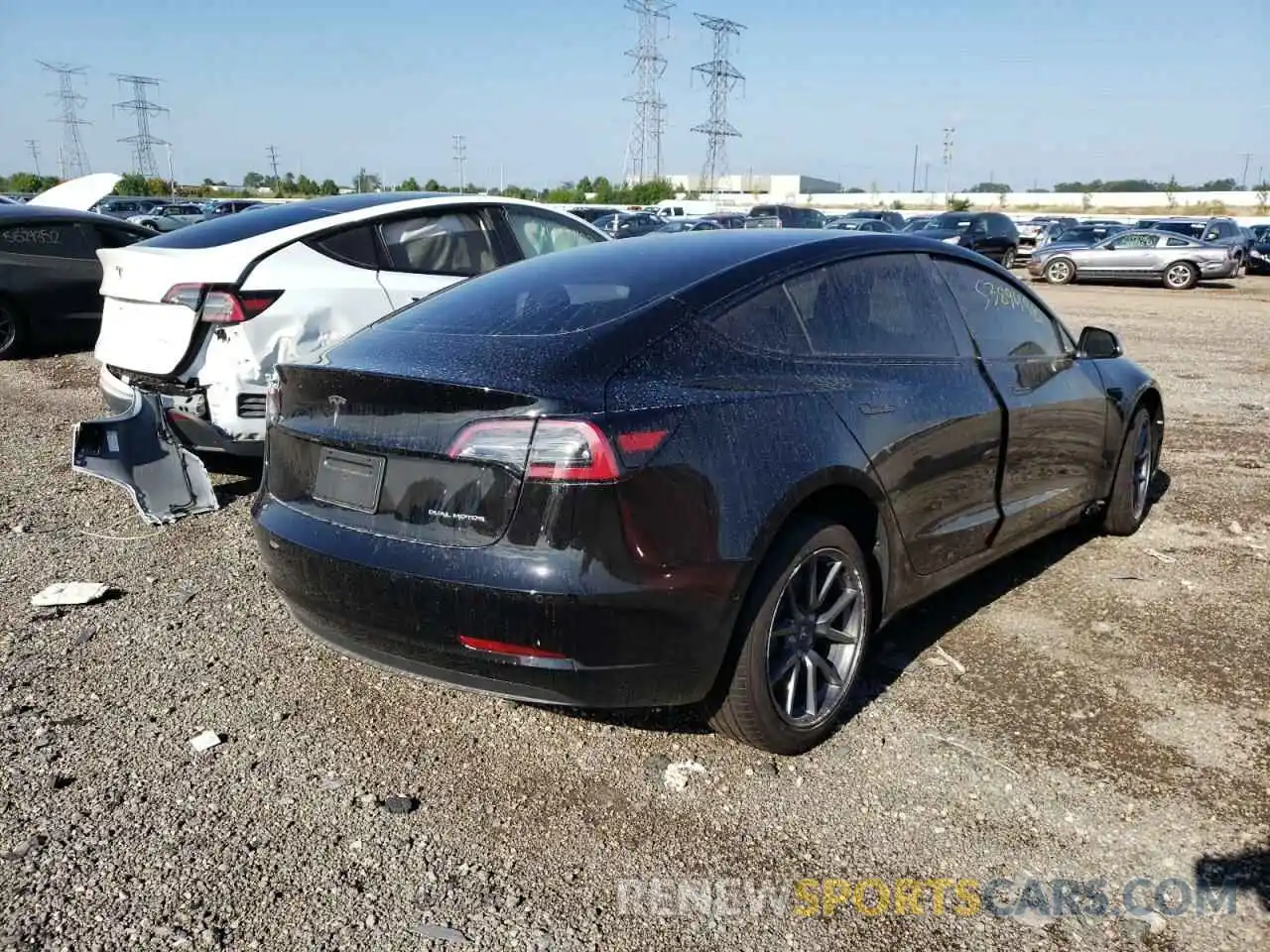 4 Photograph of a damaged car 5YJ3E1EB6NF250544 TESLA MODEL 3 2022