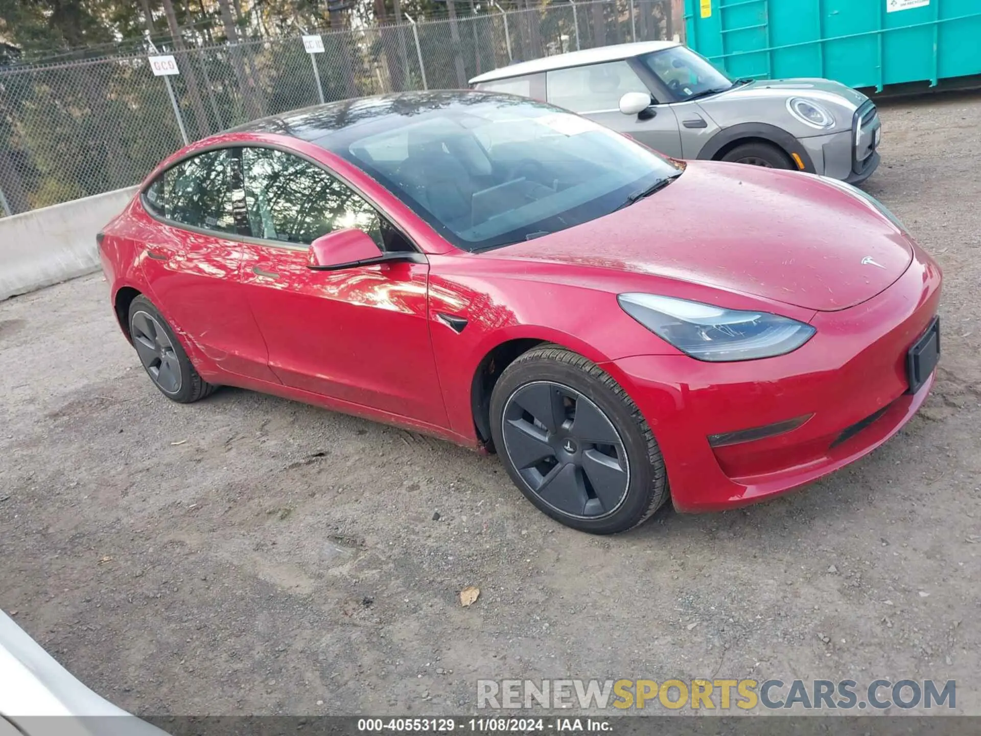 1 Photograph of a damaged car 5YJ3E1EB6NF252133 TESLA MODEL 3 2022