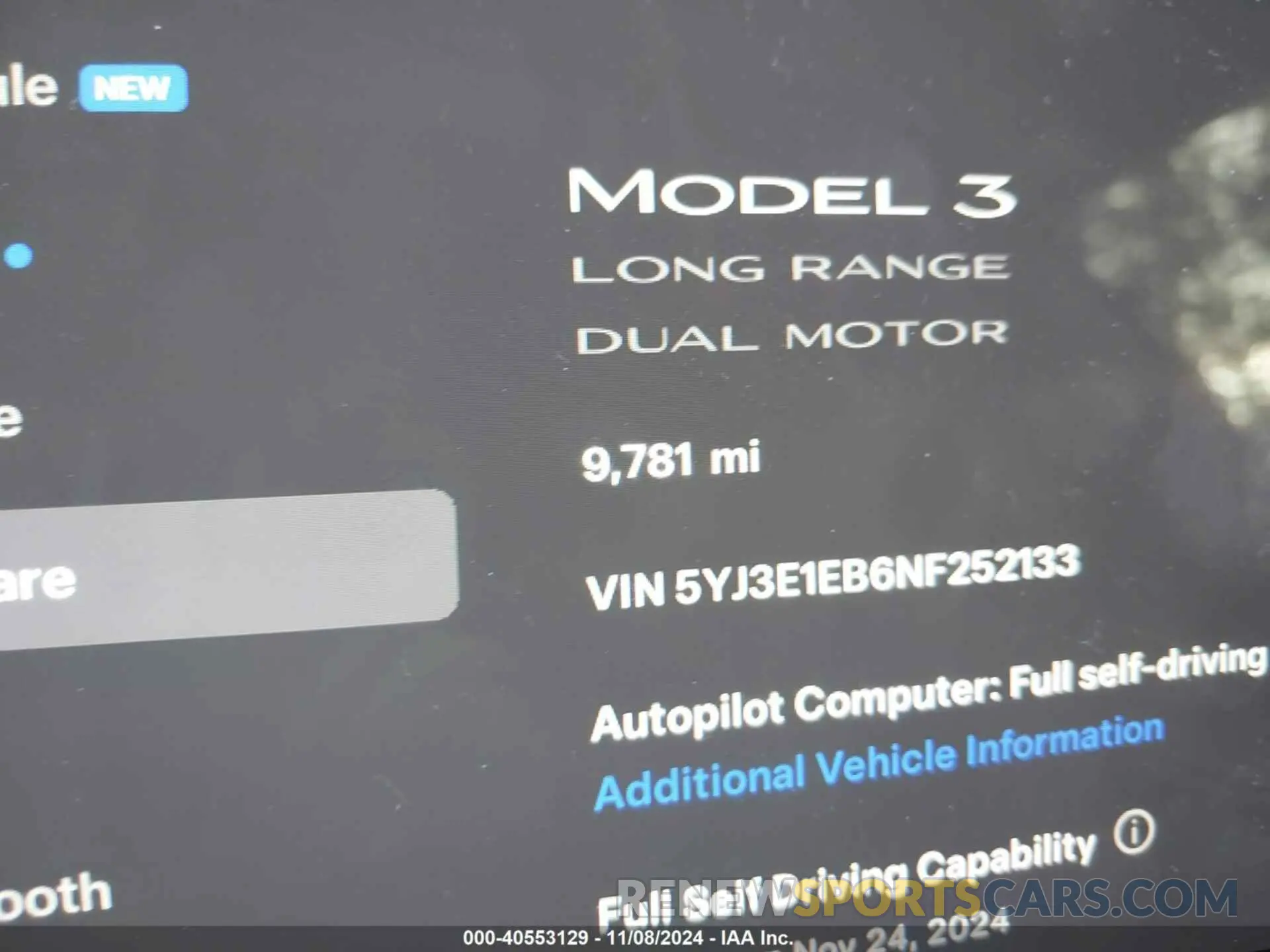 15 Photograph of a damaged car 5YJ3E1EB6NF252133 TESLA MODEL 3 2022