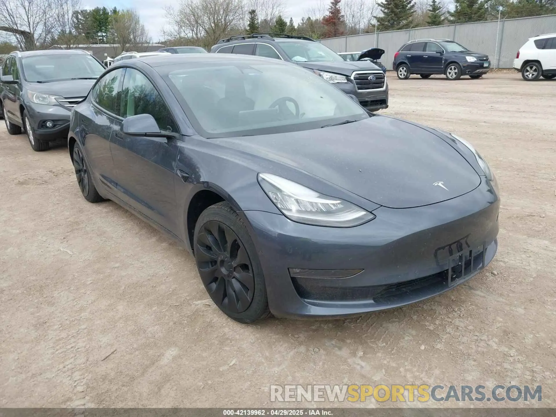 1 Photograph of a damaged car 5YJ3E1EB6NF260118 TESLA MODEL 3 2022