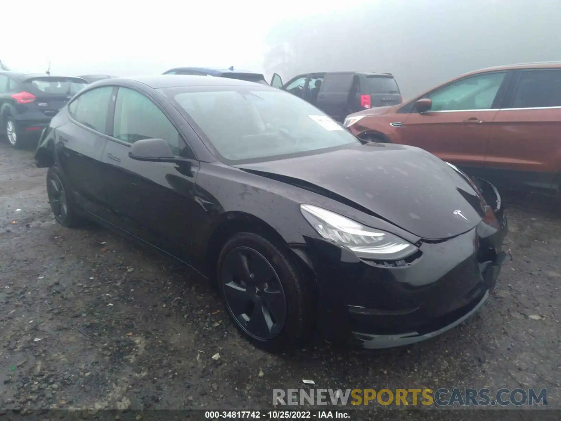 1 Photograph of a damaged car 5YJ3E1EB6NF261723 TESLA MODEL 3 2022